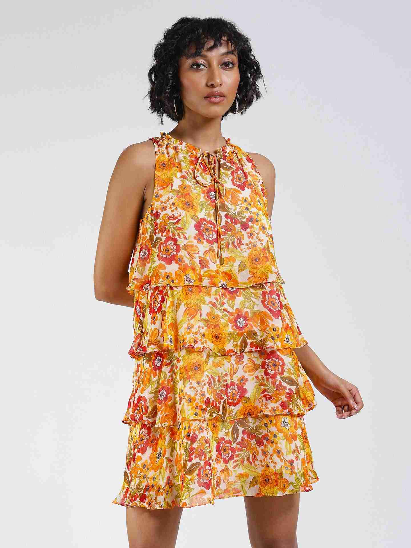 Orange Marigold Shift Dress