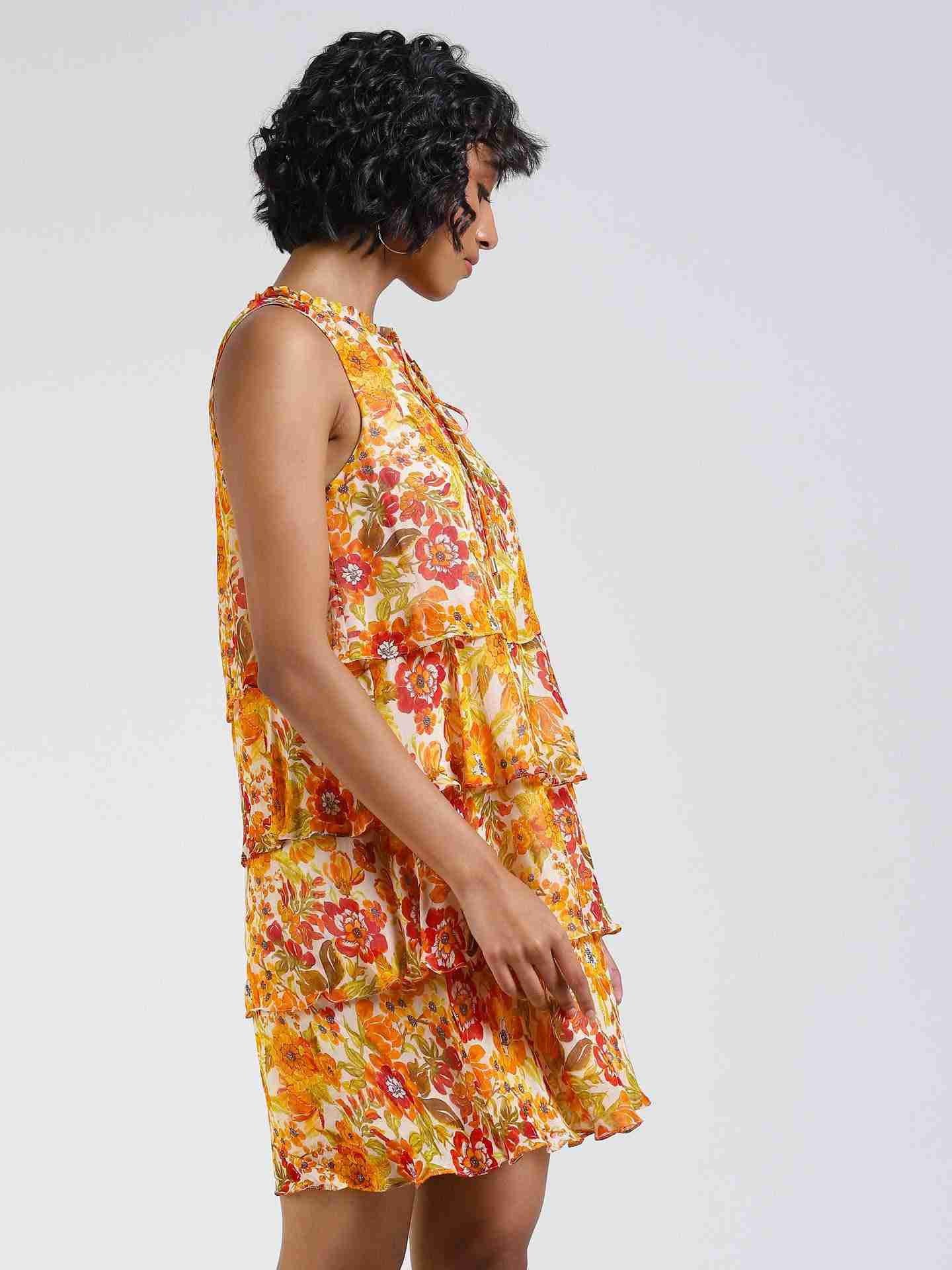 Orange Marigold Shift Dress