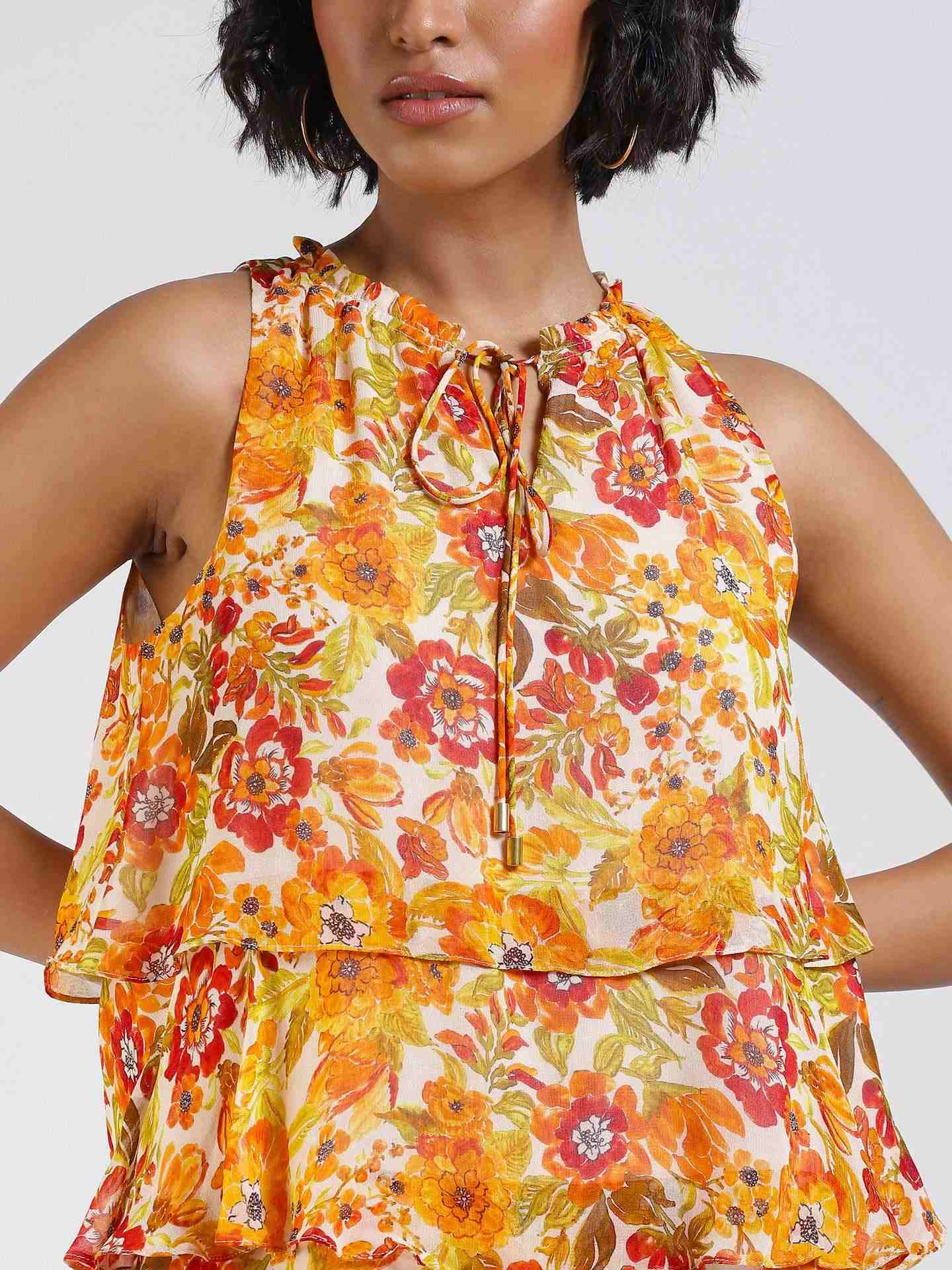 Orange Marigold Shift Dress