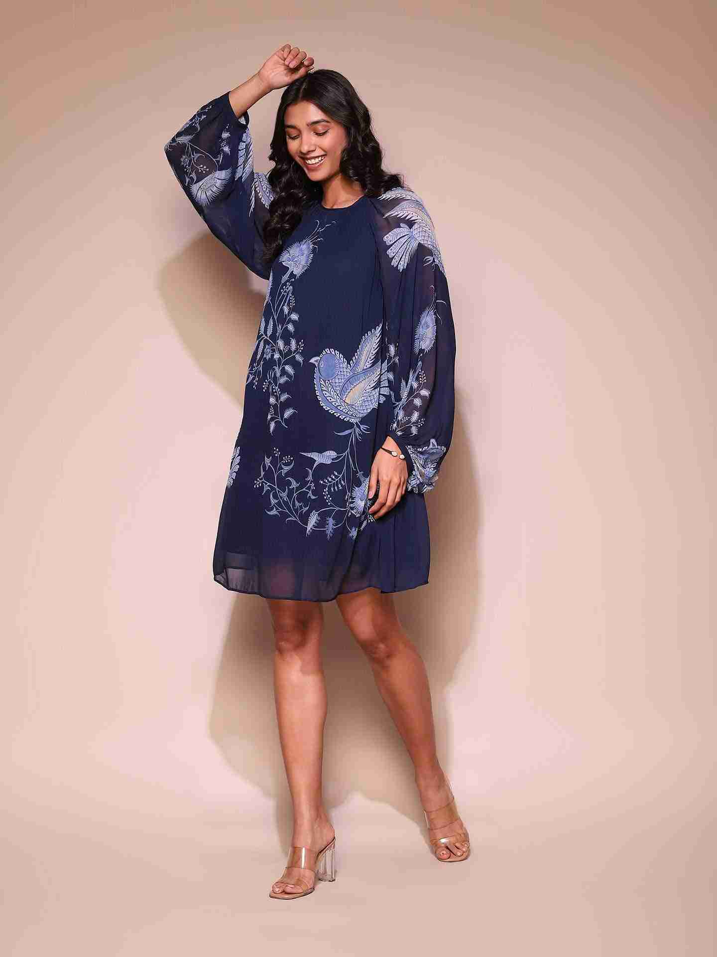 Navy Nymeria Shift Dress