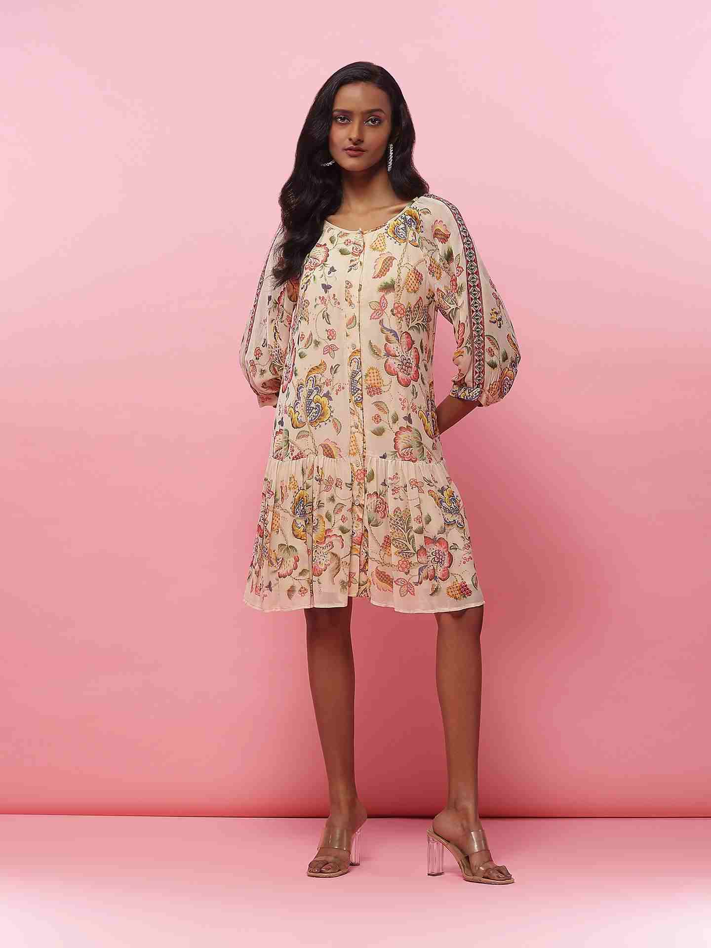 Ecru Nyra Shift Dress