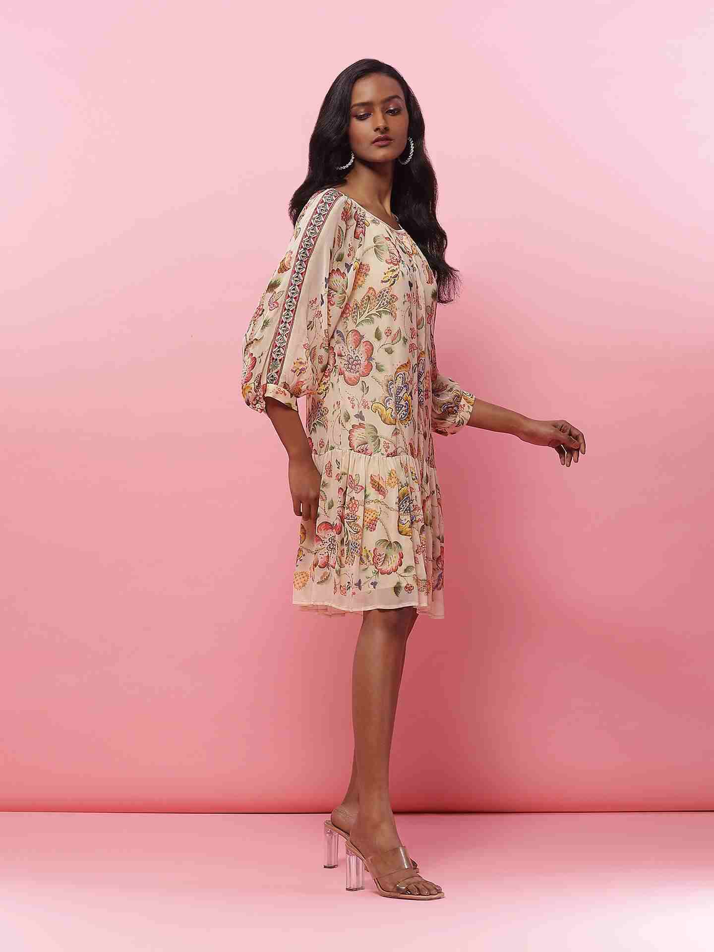 Ecru Nyra Shift Dress