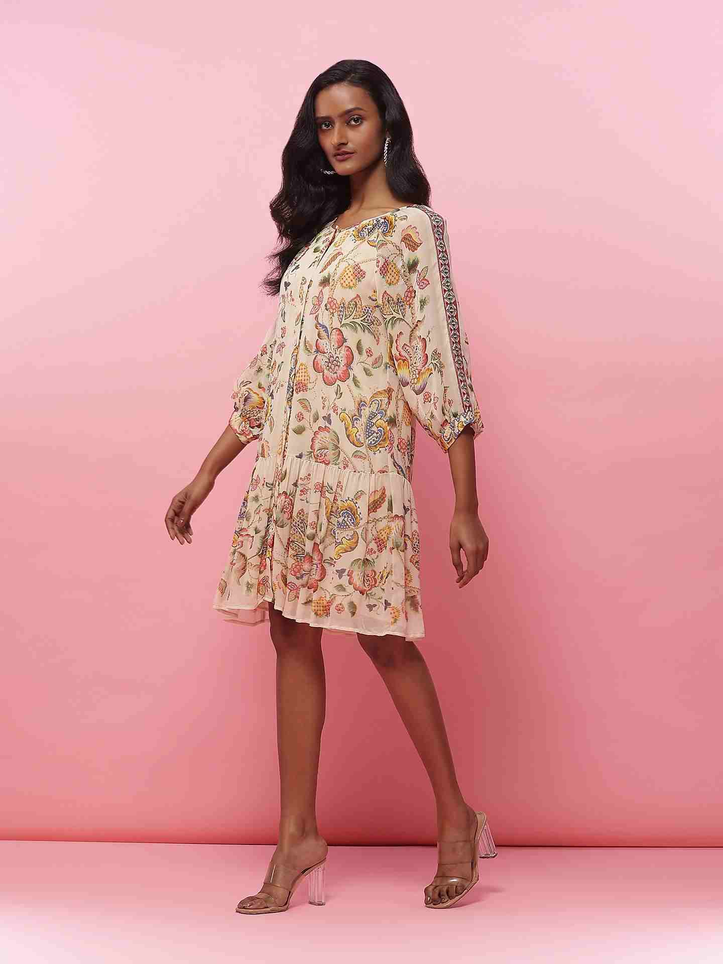 Ecru Nyra Shift Dress