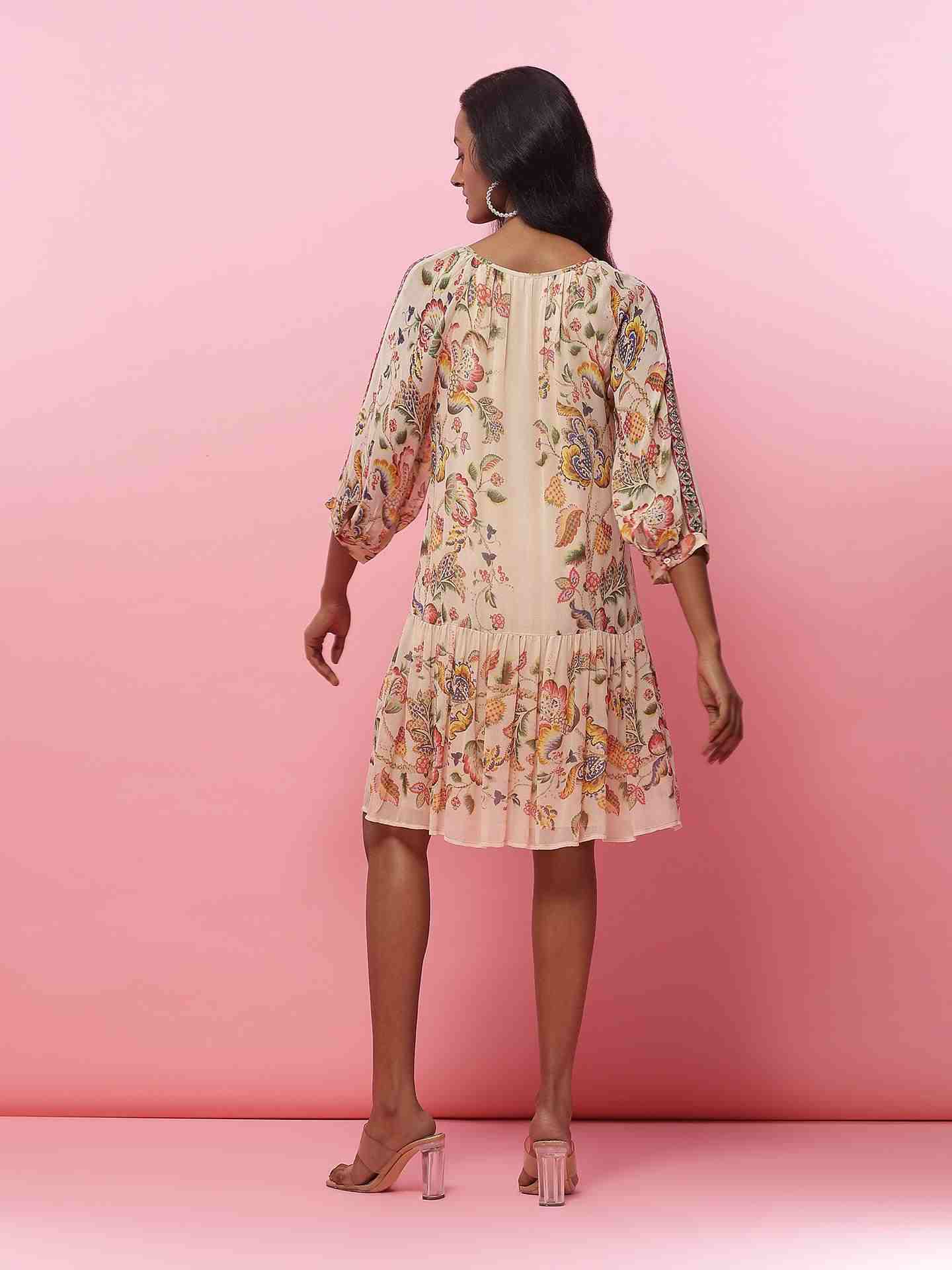 Ecru Nyra Shift Dress