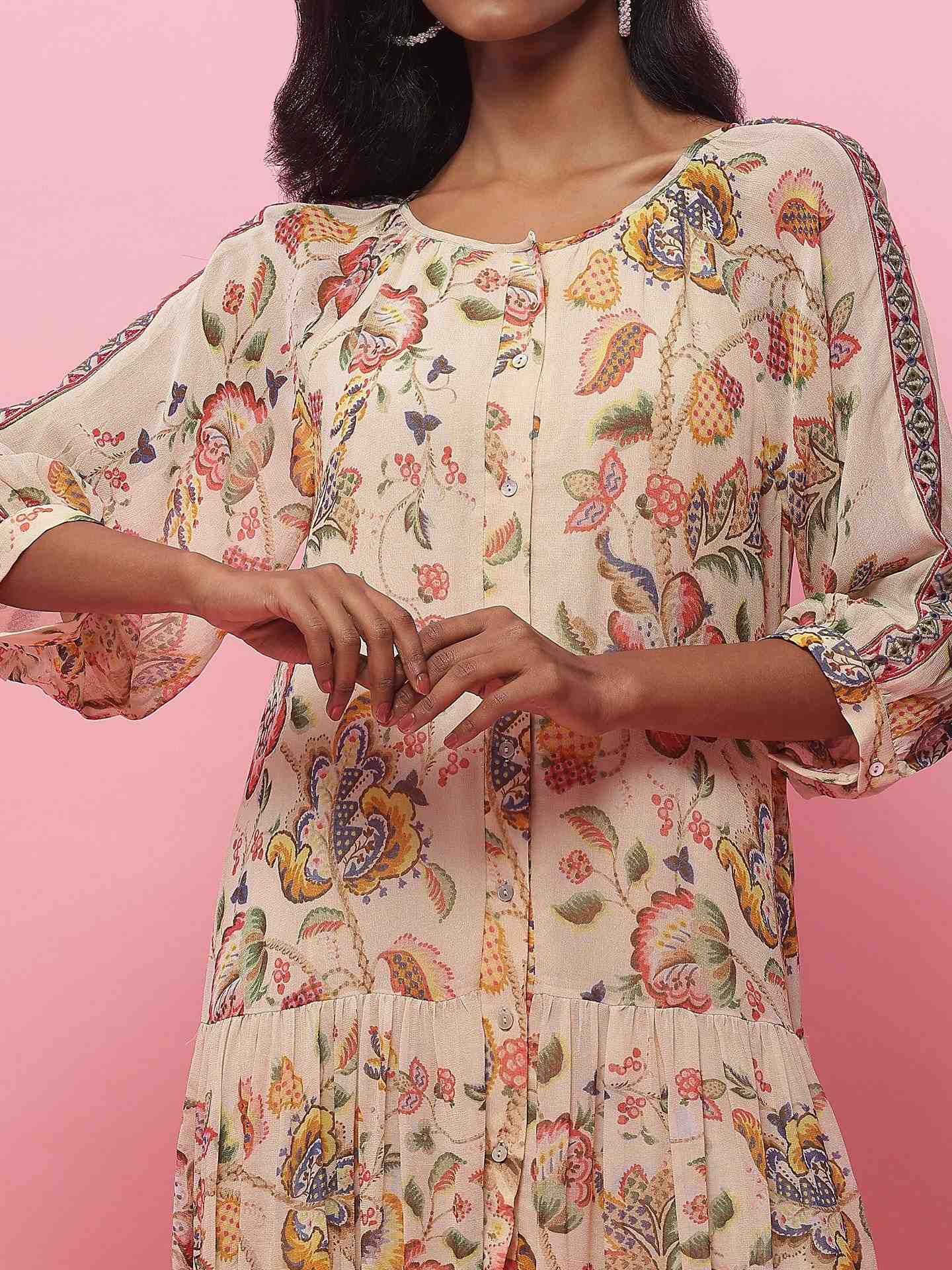 Ecru Nyra Shift Dress