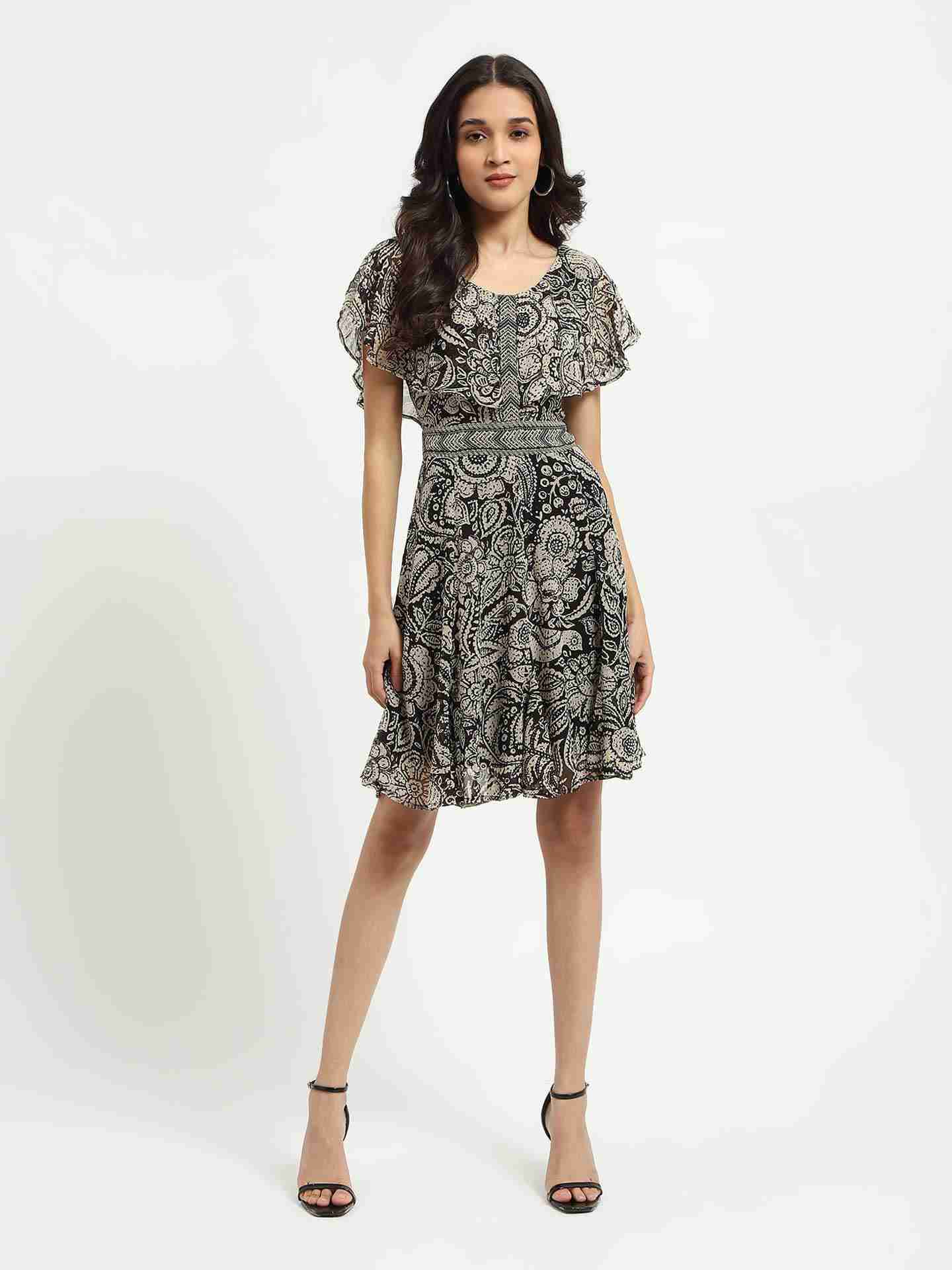 Black Valerie Midi Dress