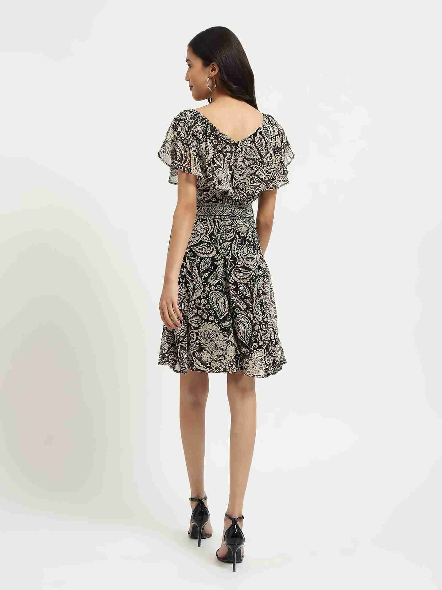 Black Valerie Midi Dress