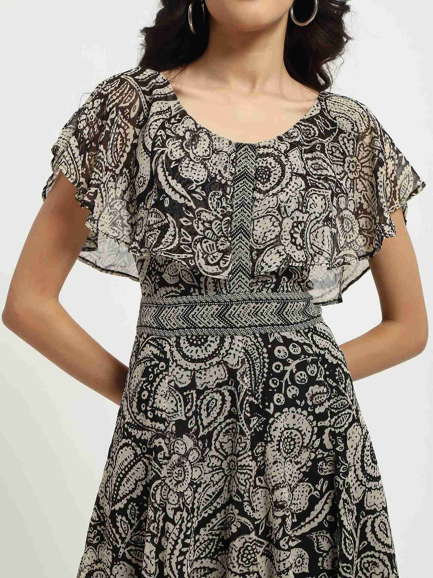 Black Valerie Midi Dress