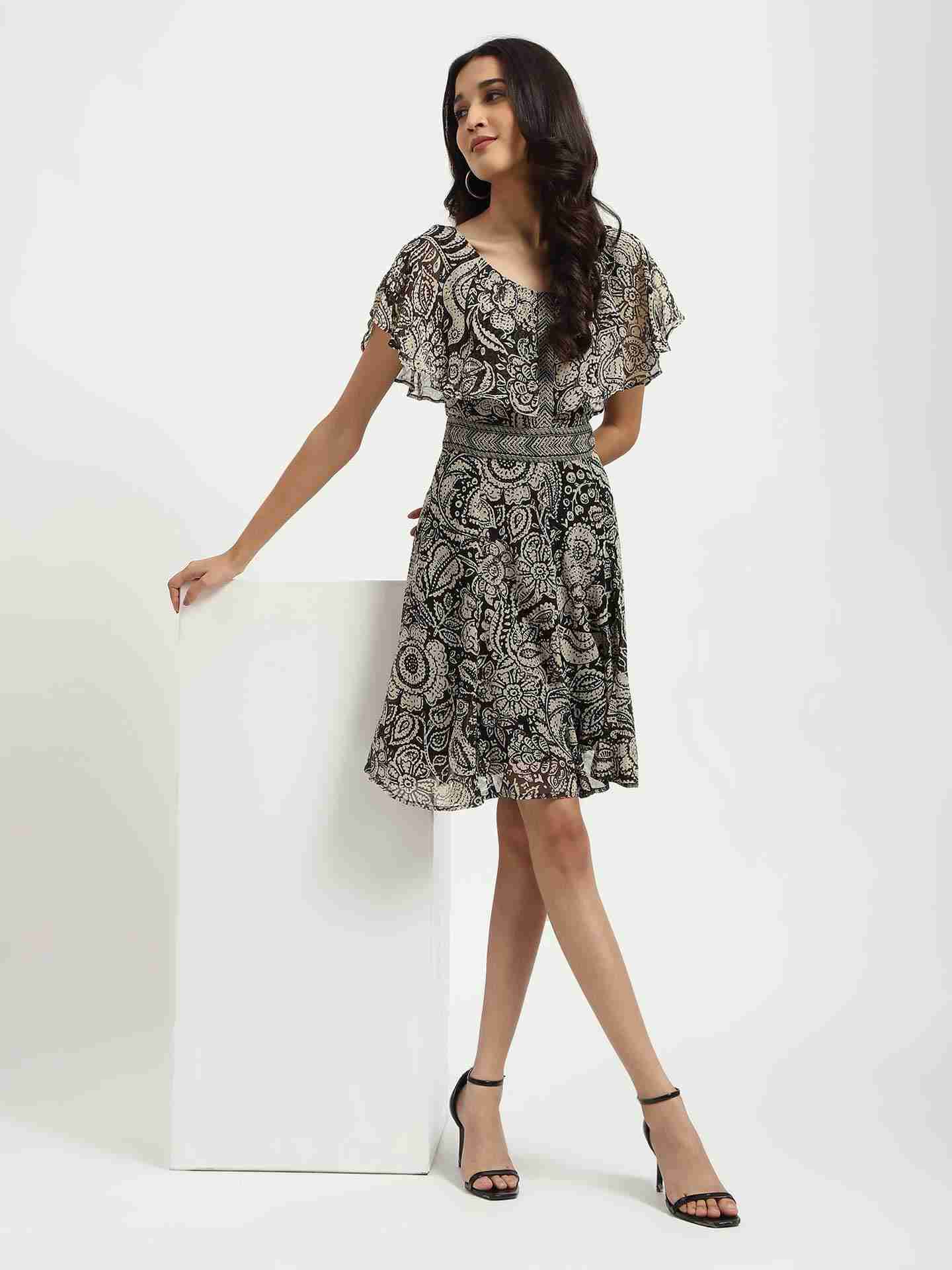 Black Valerie Midi Dress