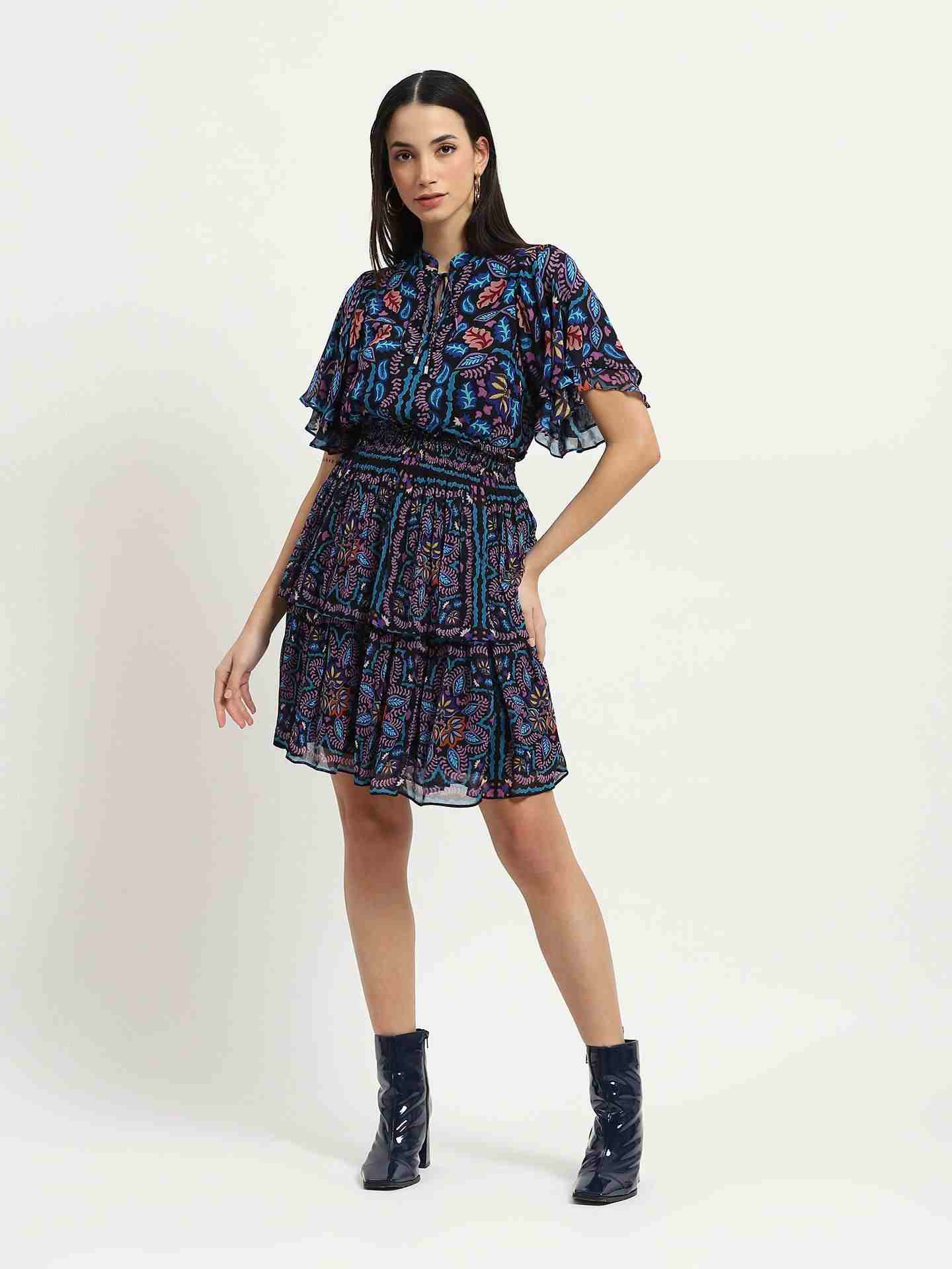 Navy Blair Skater Dress