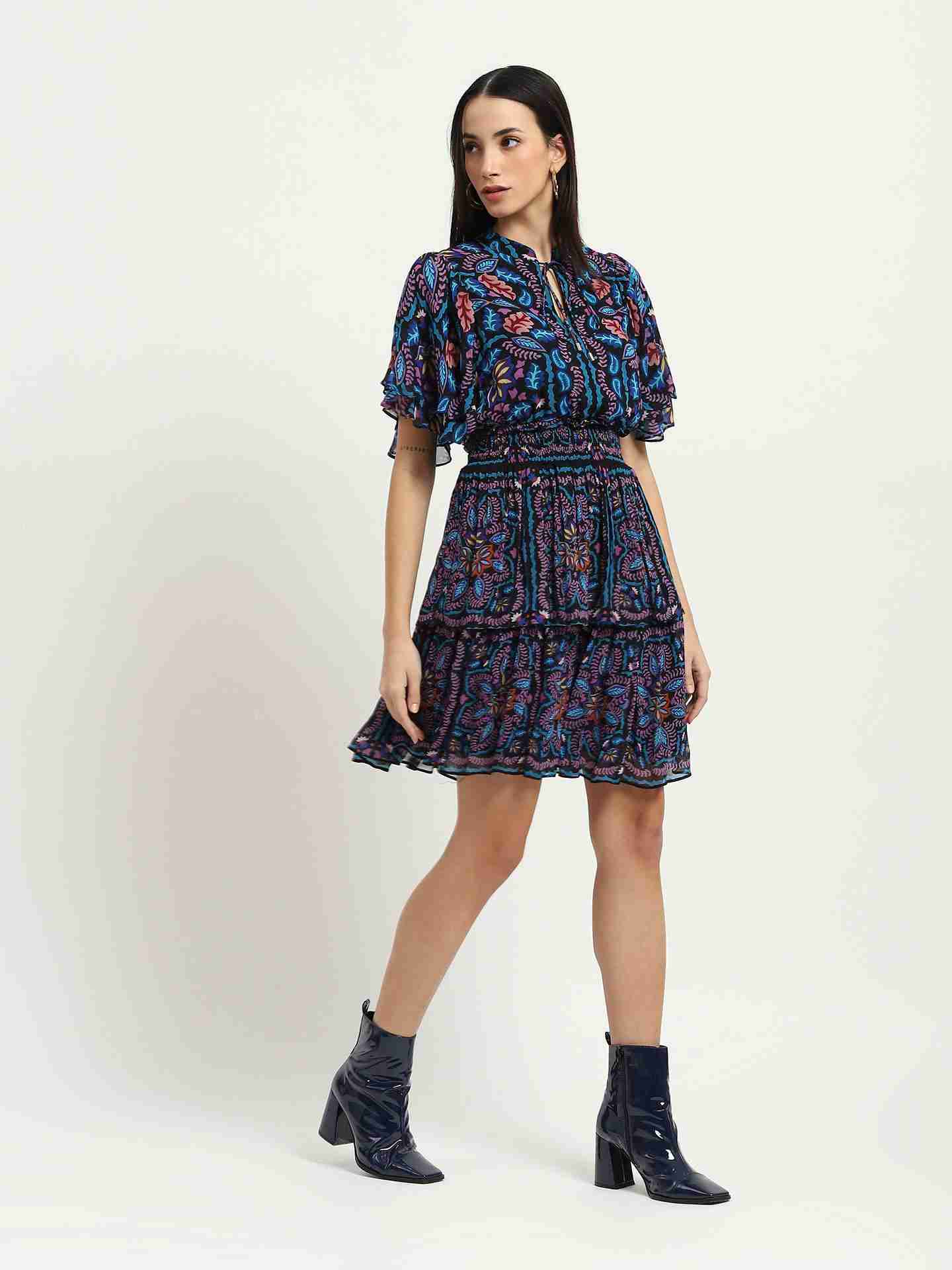 Navy Blair Skater Dress