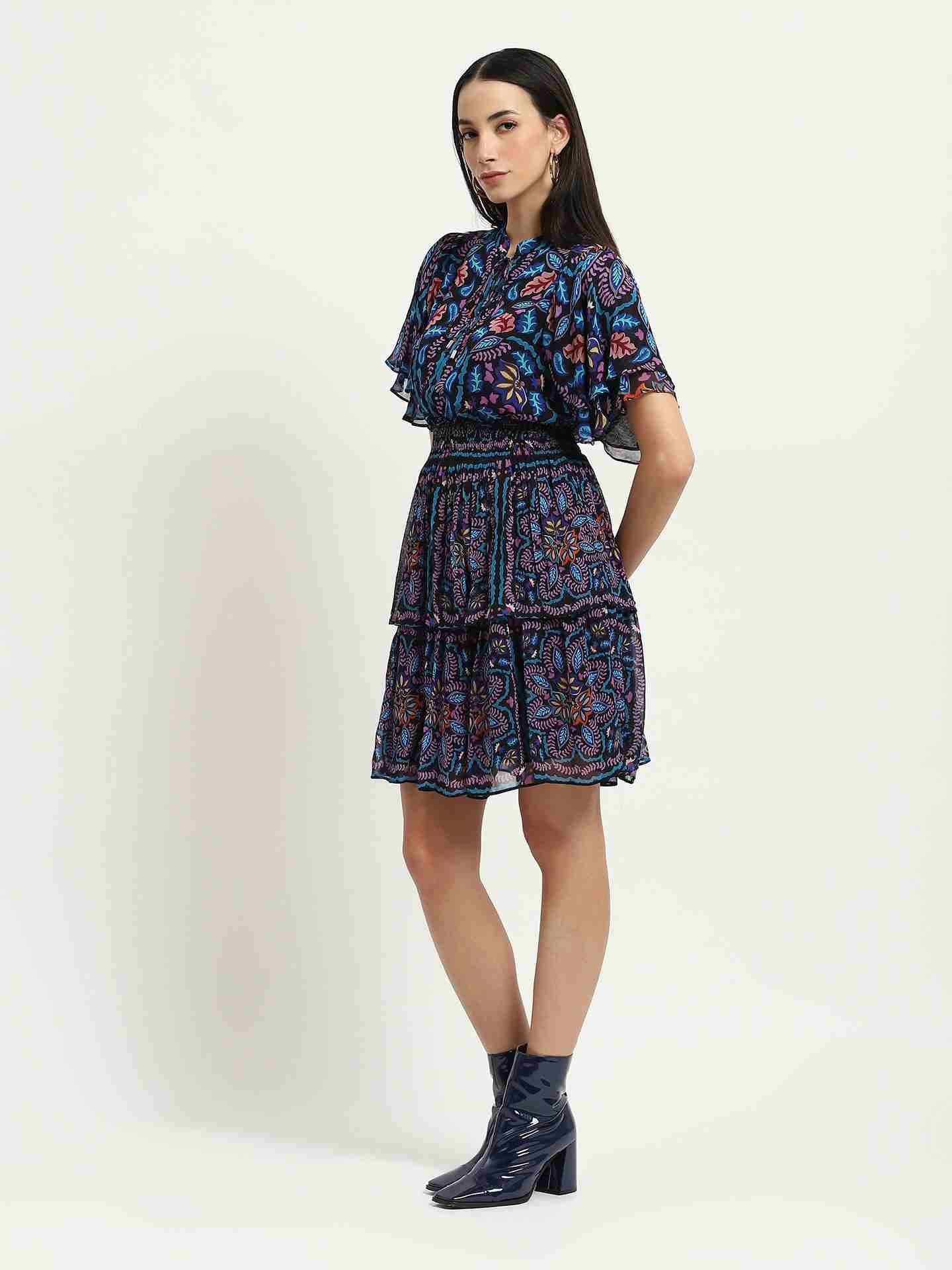 Navy Blair Skater Dress