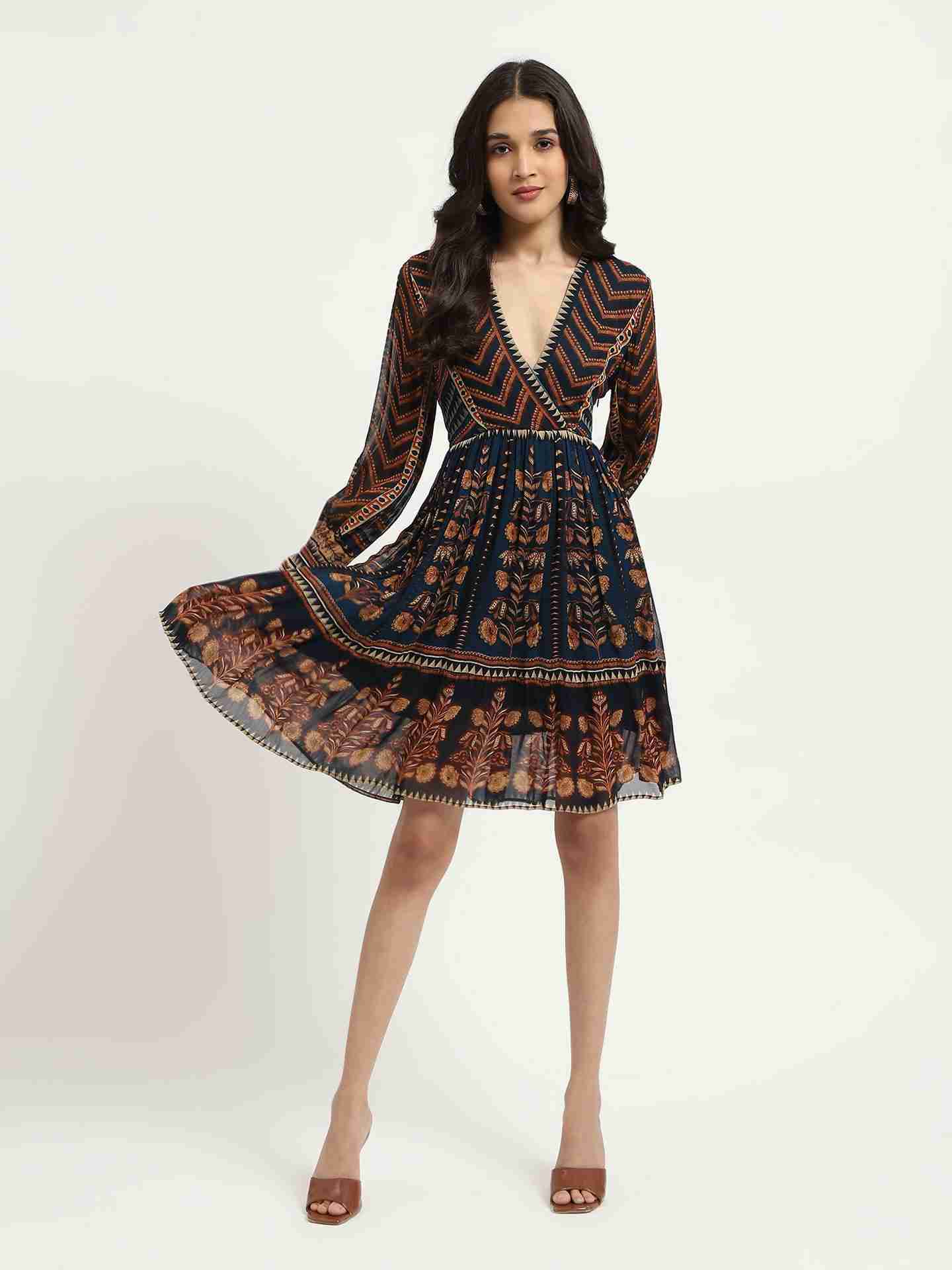 Navy Danielle Wrap Dress