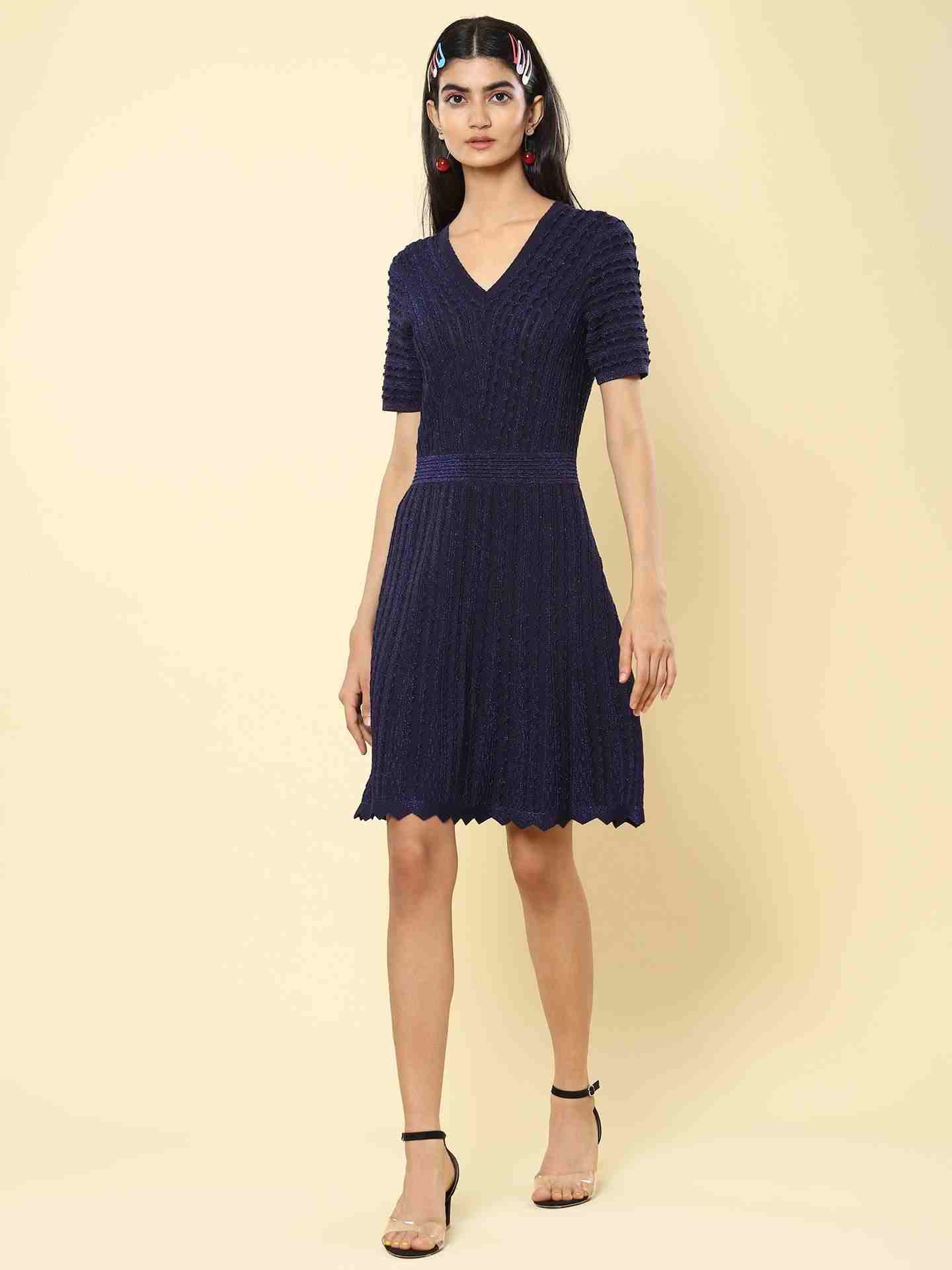 Navy Winter Saga Dress