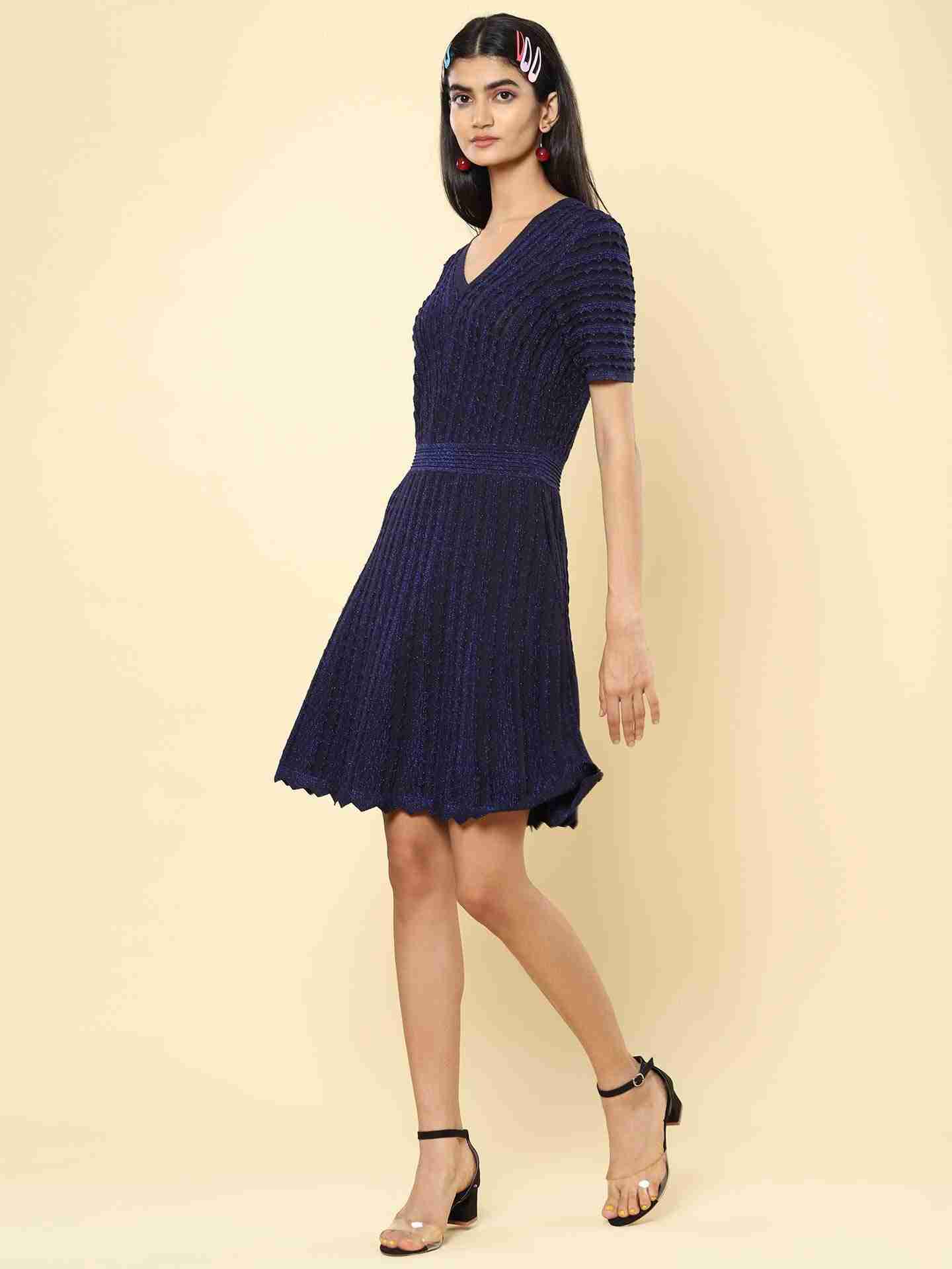 Navy Winter Saga Dress