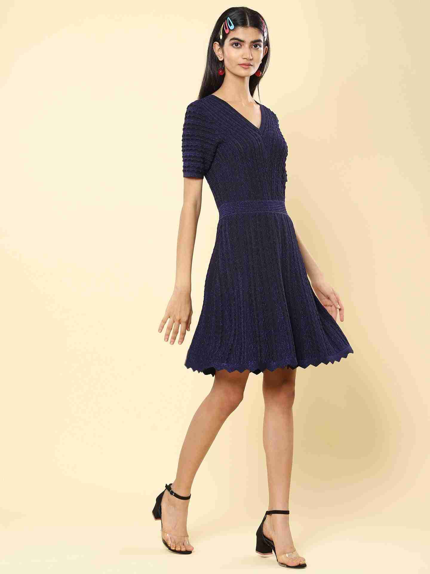Navy Winter Saga Dress