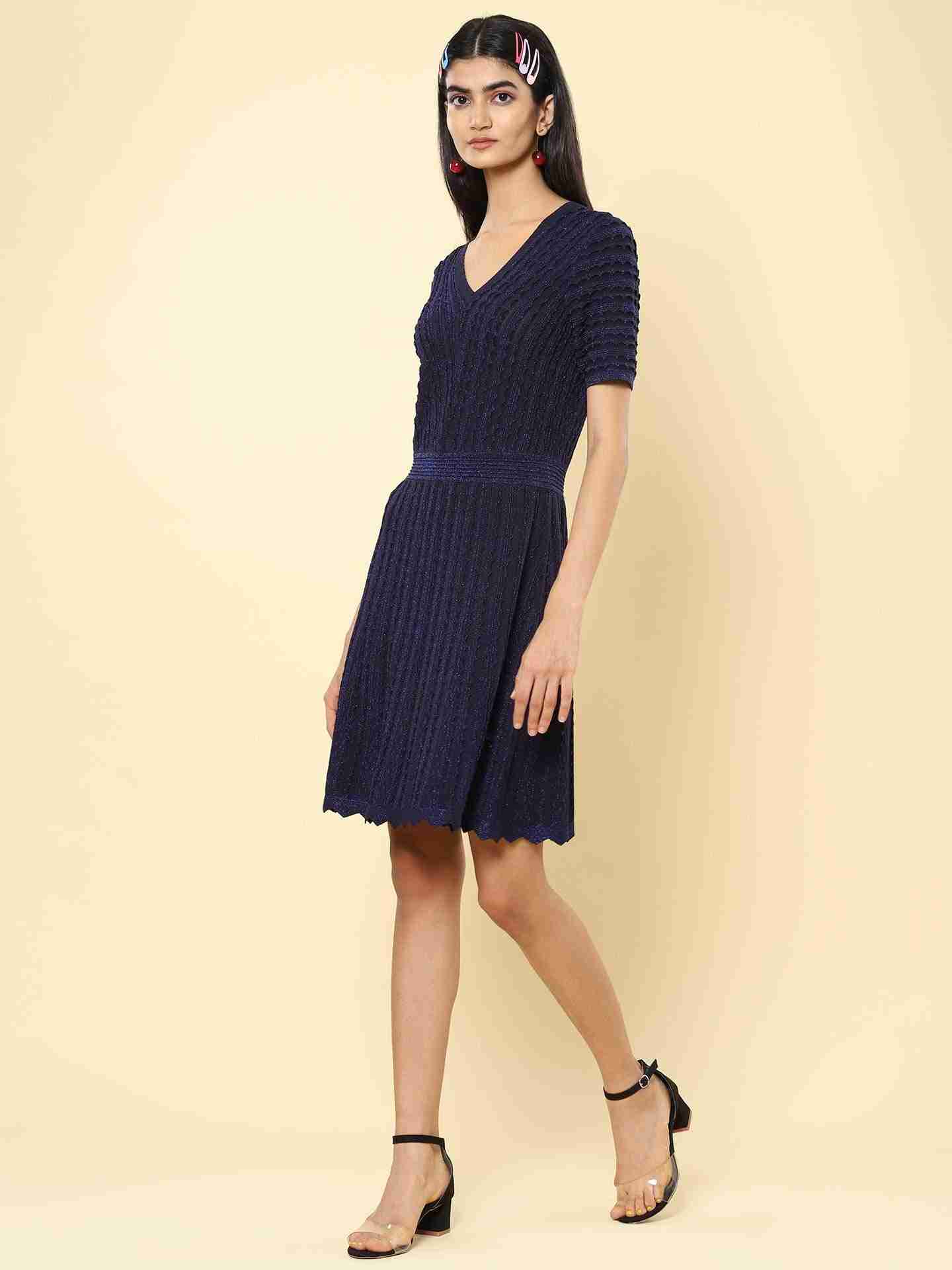 Navy Winter Saga Dress