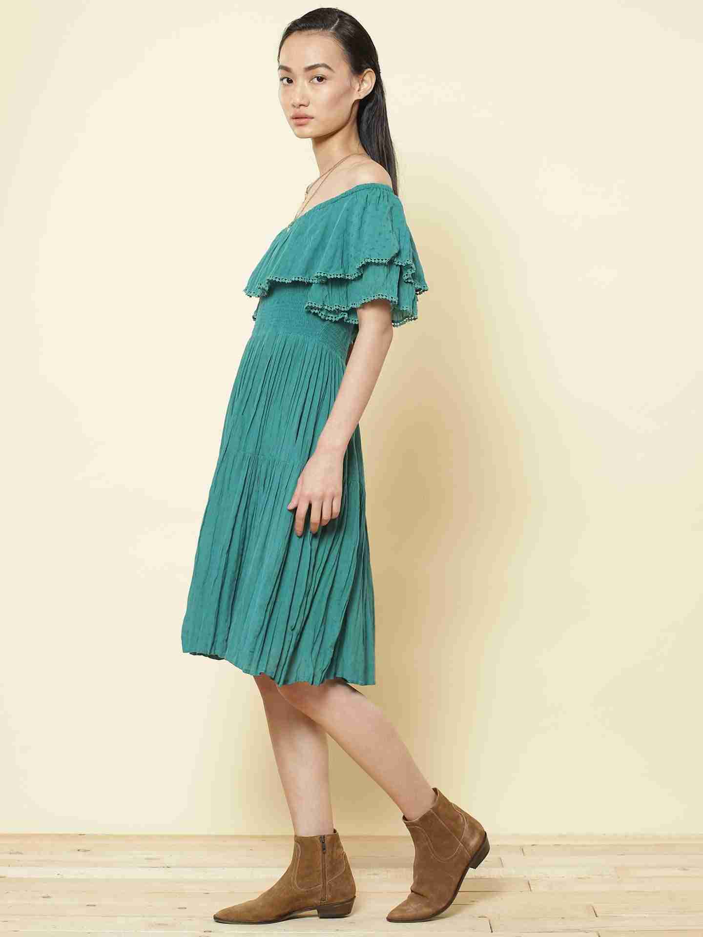 Teal Day Dreamer Off-The-Shoulder Dress