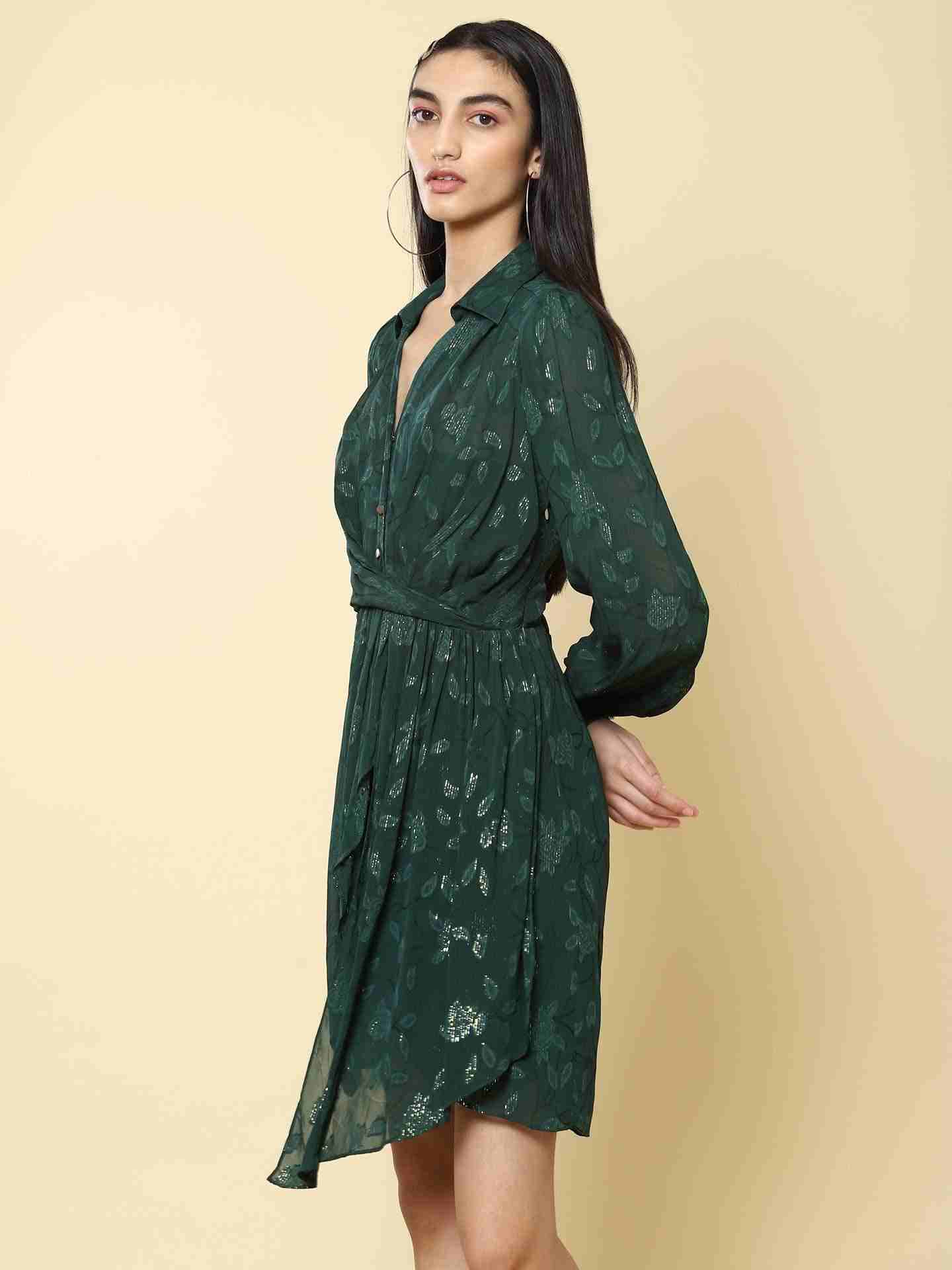 Emerald Green Calista Shirt Dress