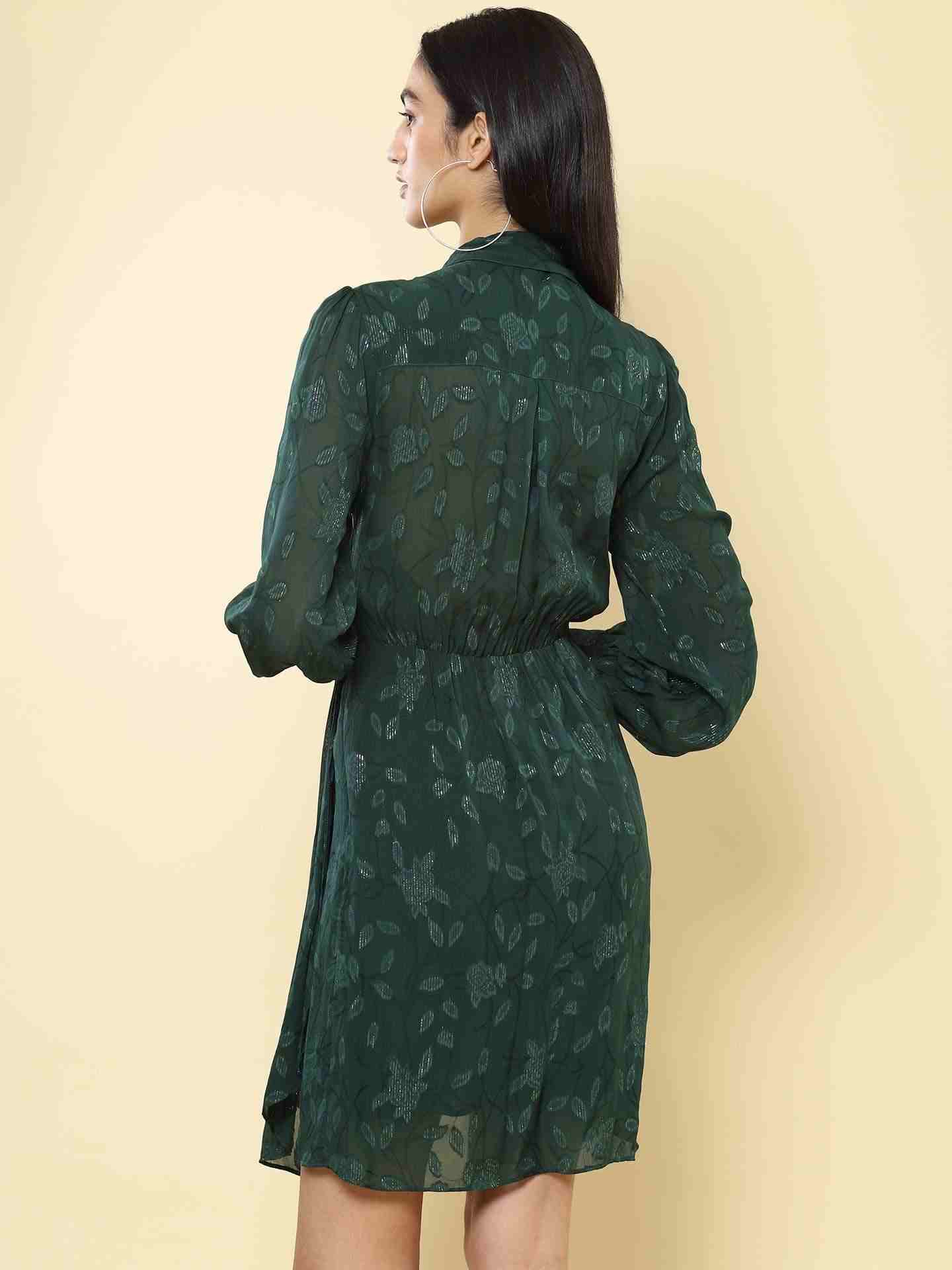 Emerald Green Calista Shirt Dress