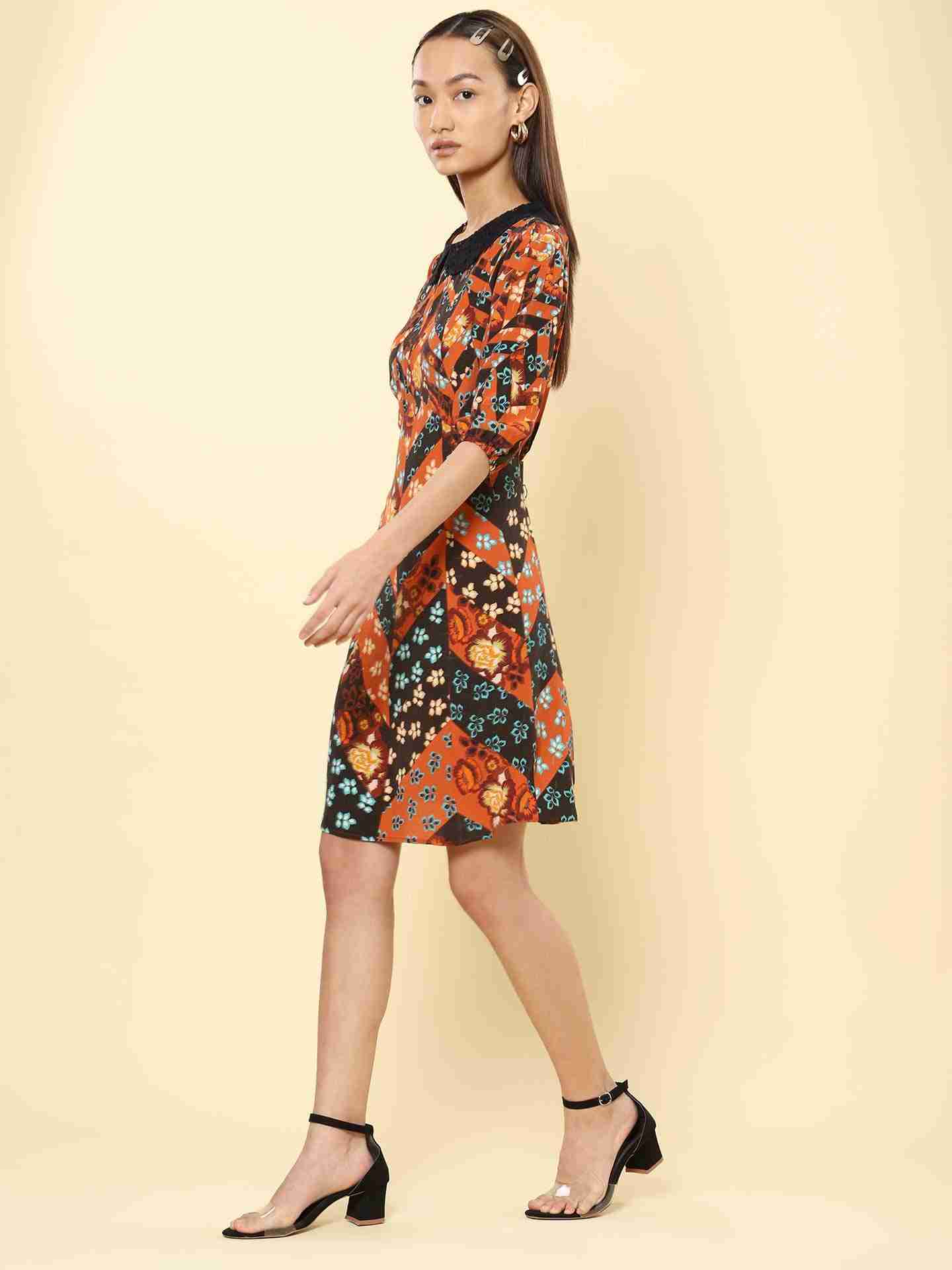 Rust Oasis Shift Dress
