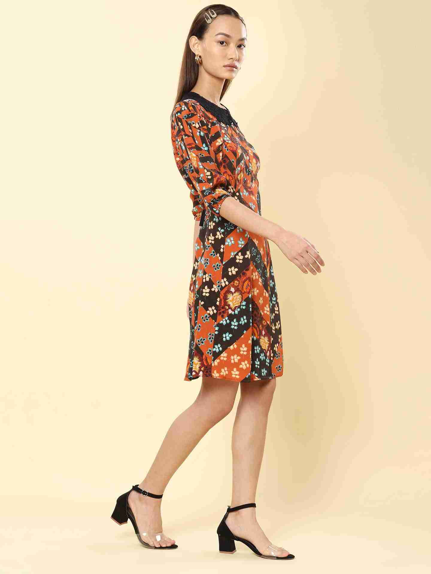 Rust Oasis Shift Dress