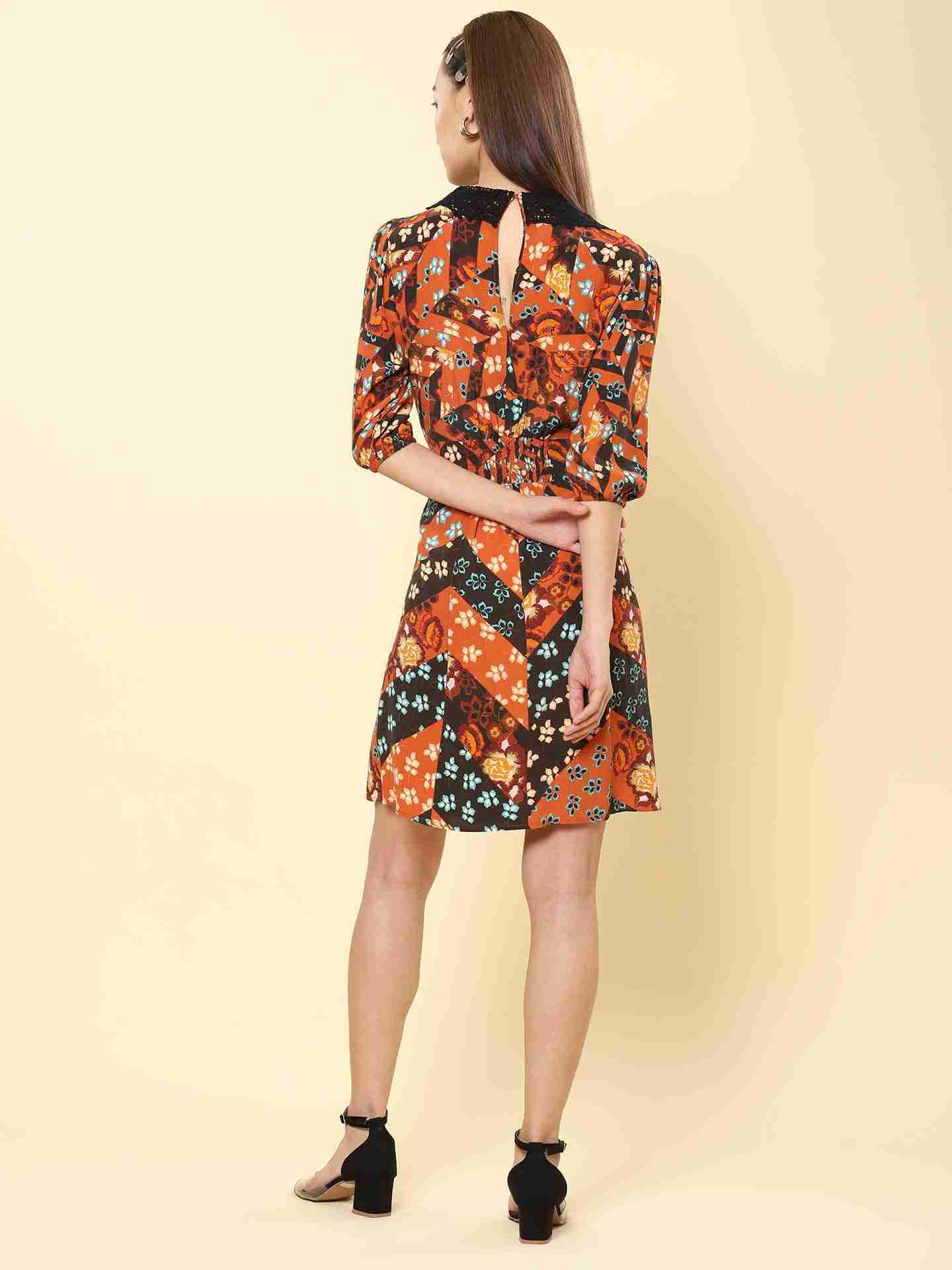 Rust Oasis Shift Dress
