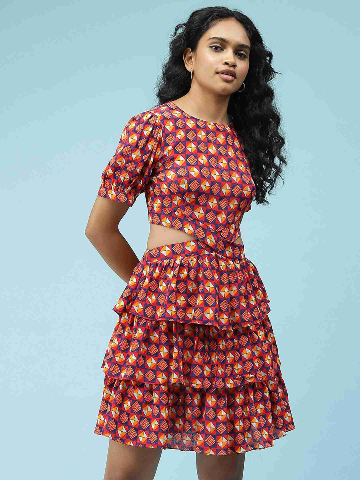 Red Foulard Dress
