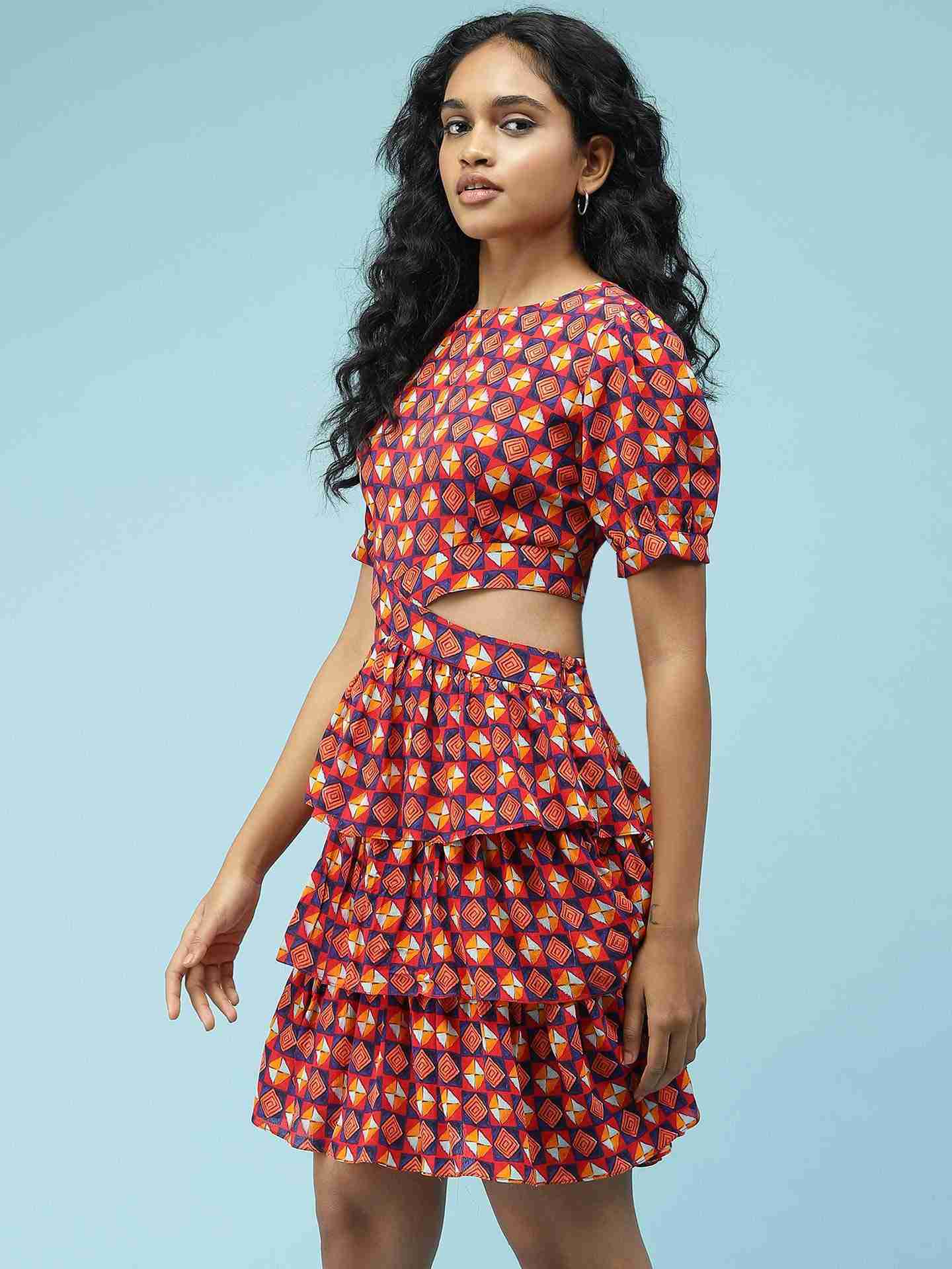 Red Foulard Dress