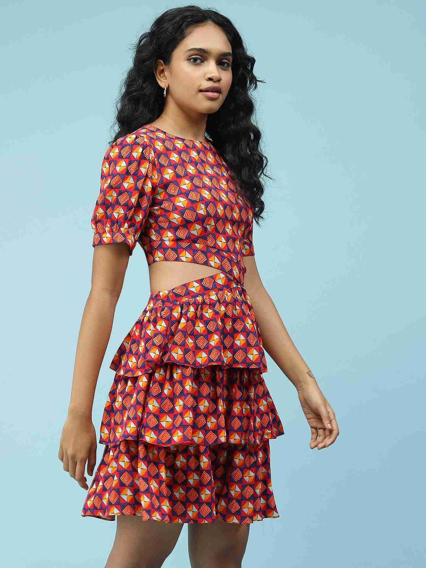 Red Foulard Dress