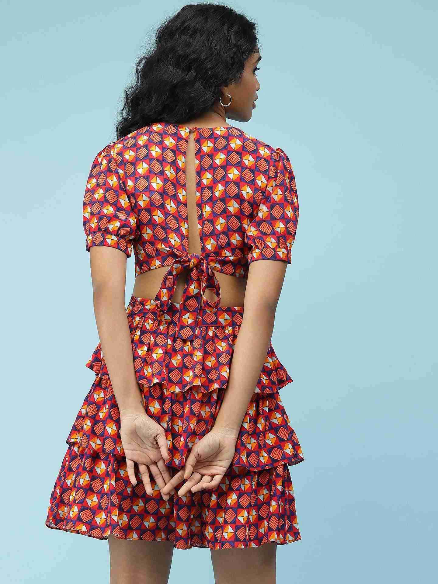 Red Foulard Dress