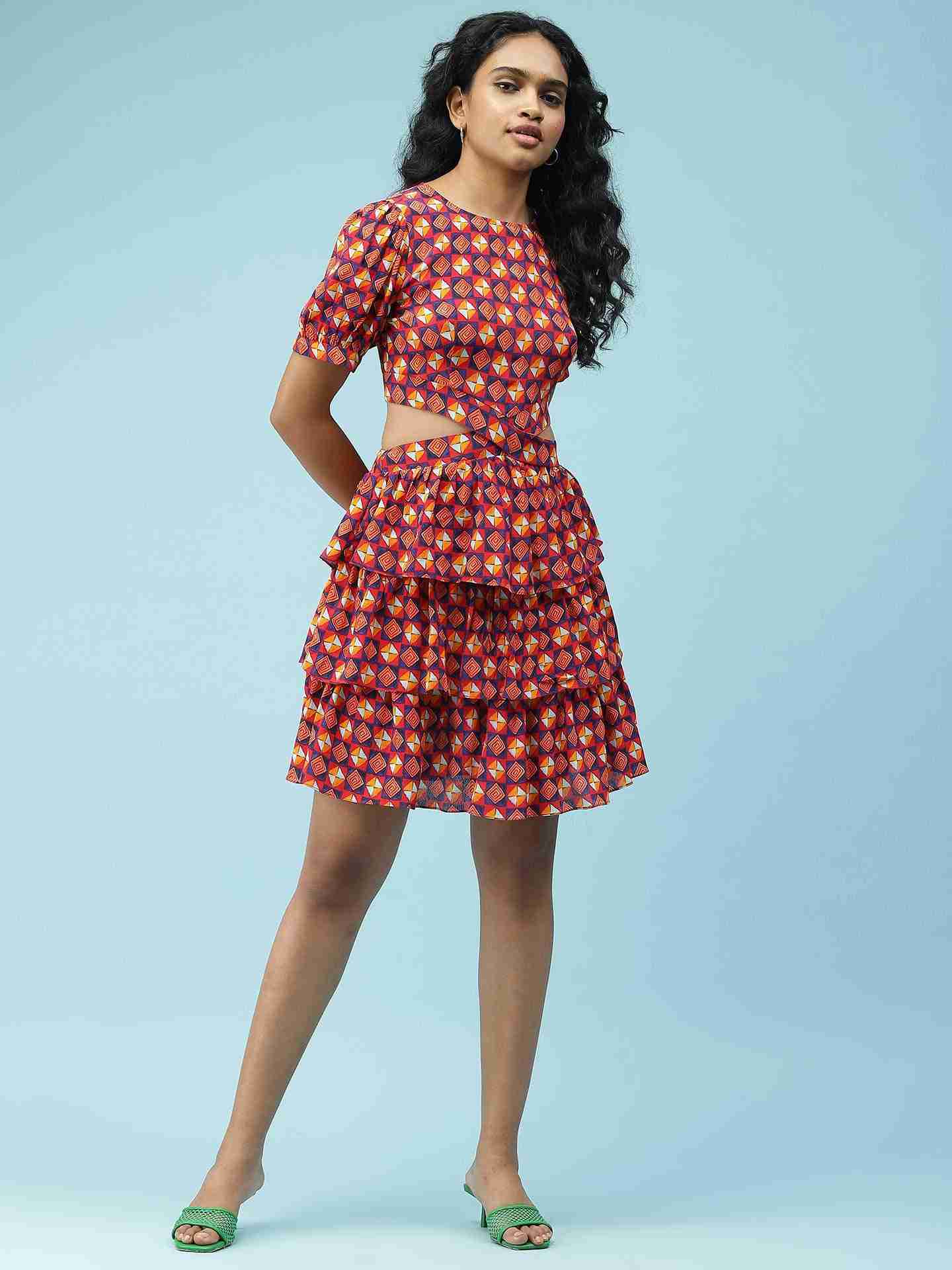 Red Foulard Dress