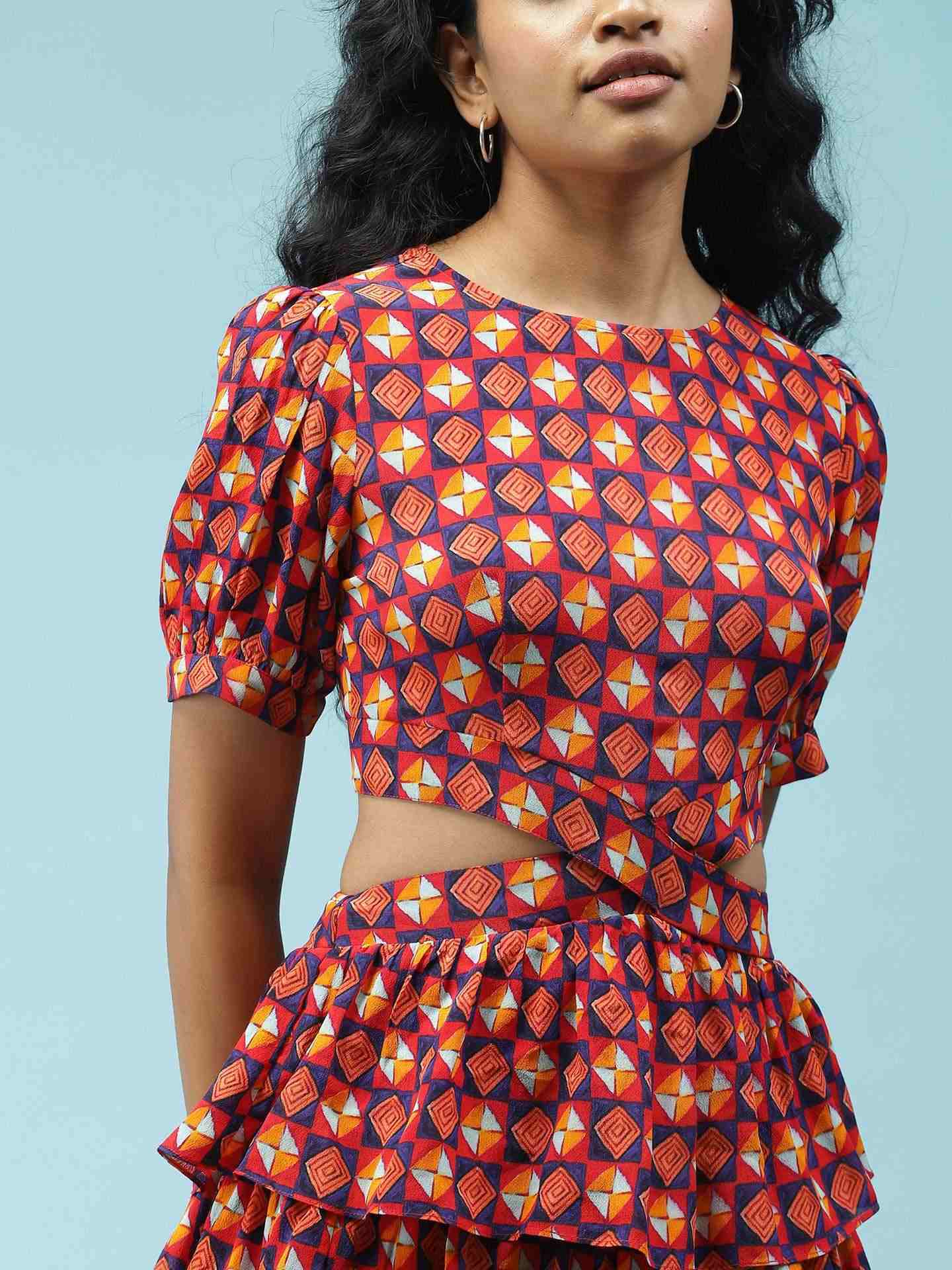 Red Foulard Dress