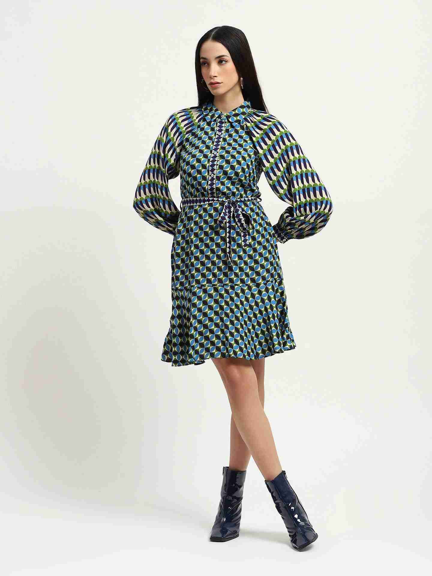 Blue Scarlette Shirt Dress