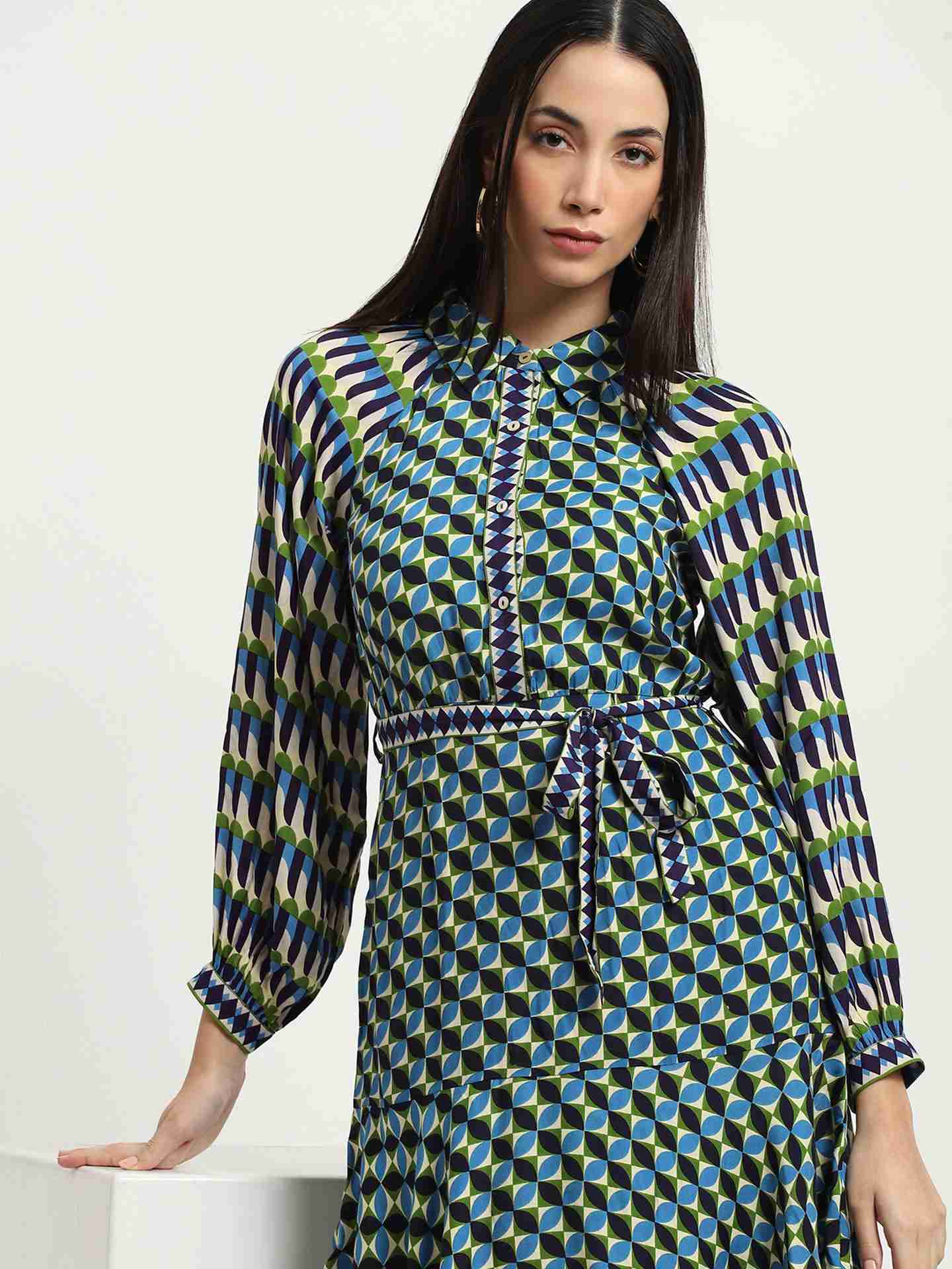 Blue Scarlette Shirt Dress