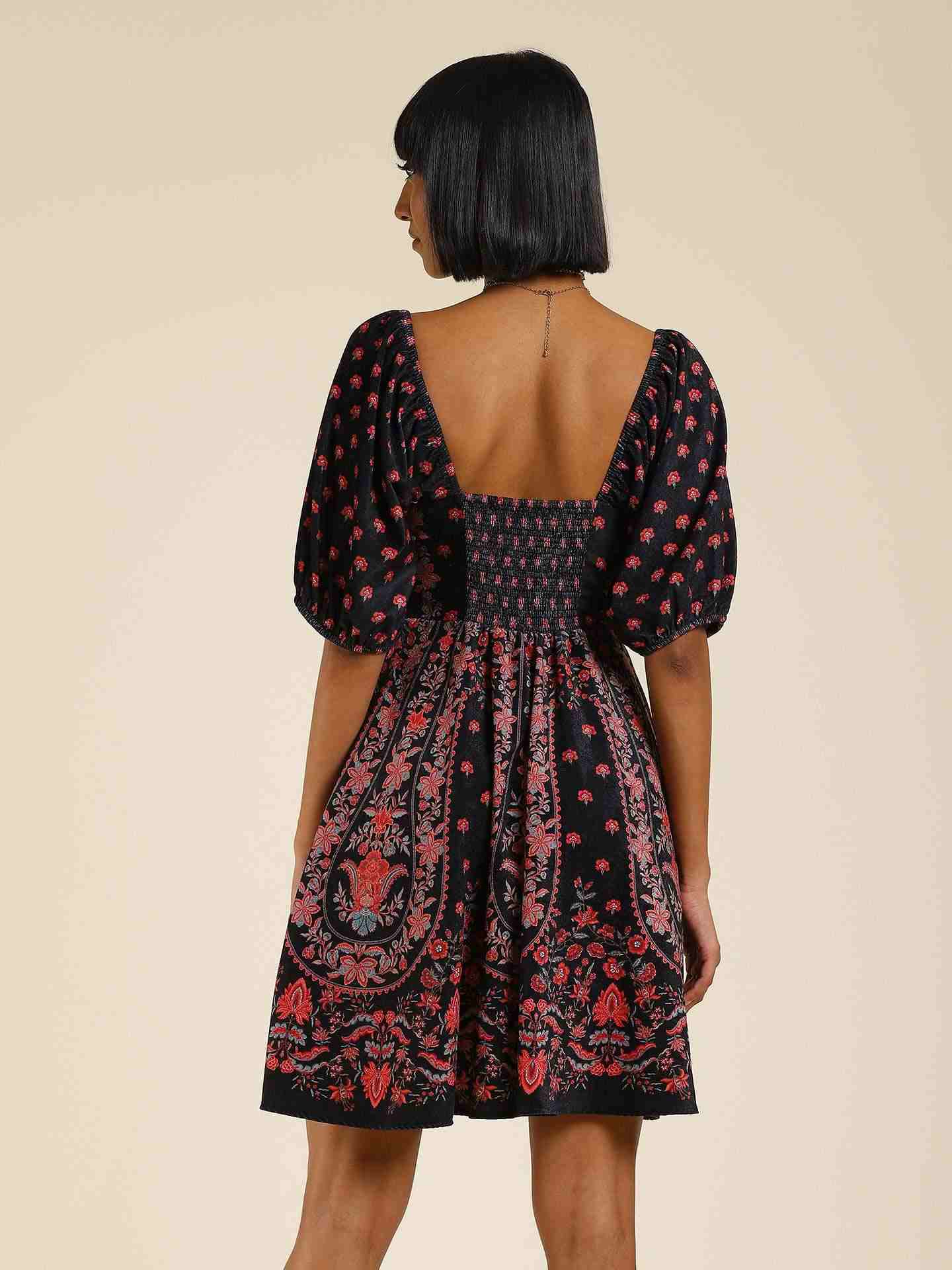 Black Avena Skater Dress