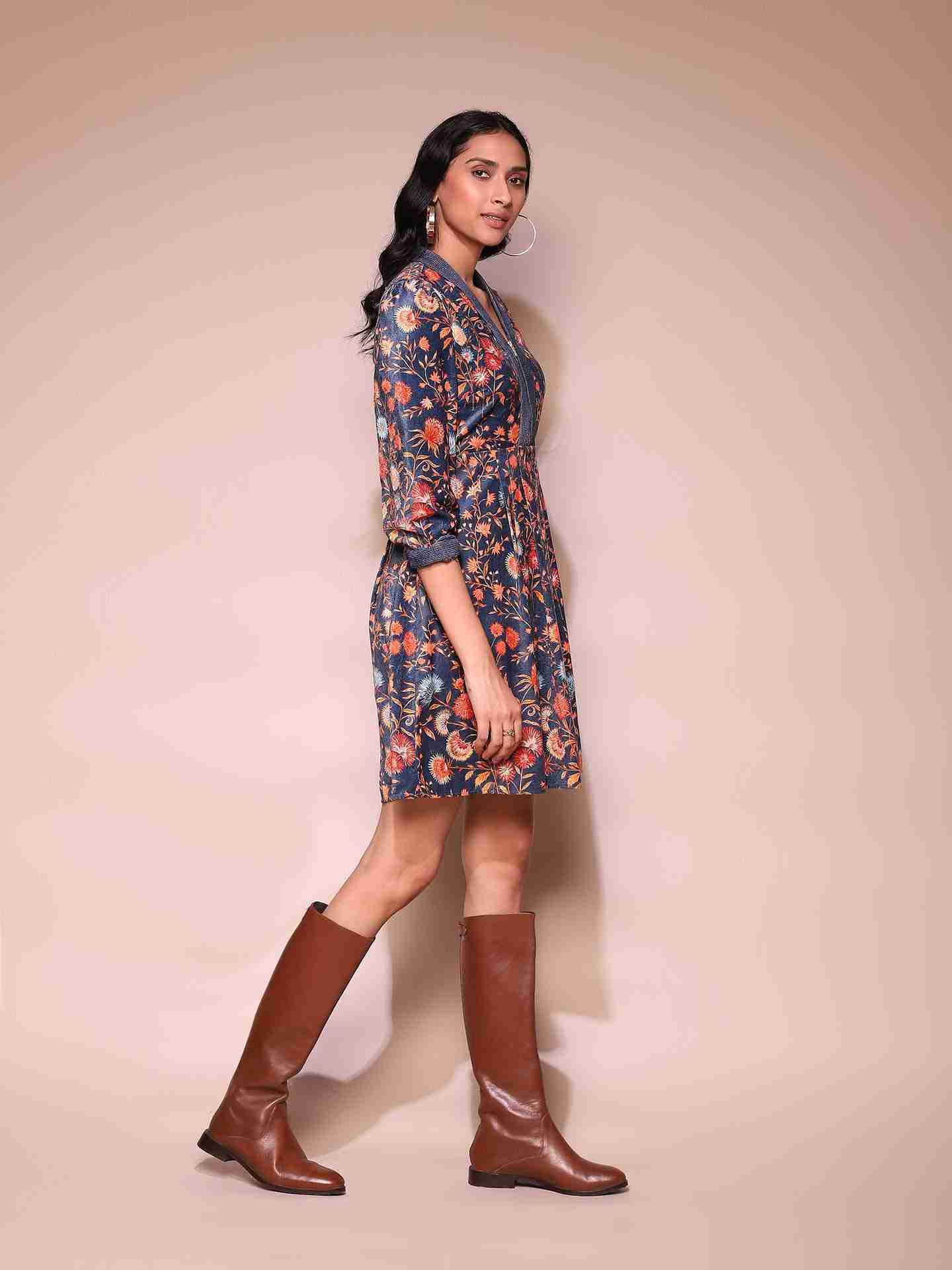 Blue Remi Skater Dress