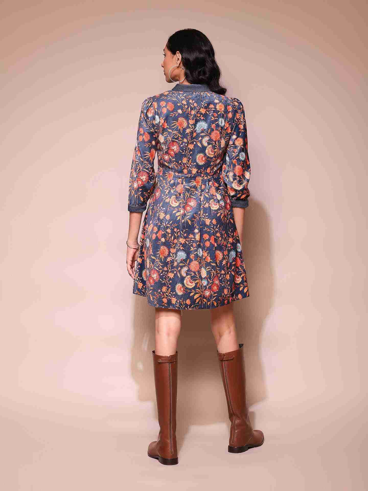 Blue Remi Skater Dress