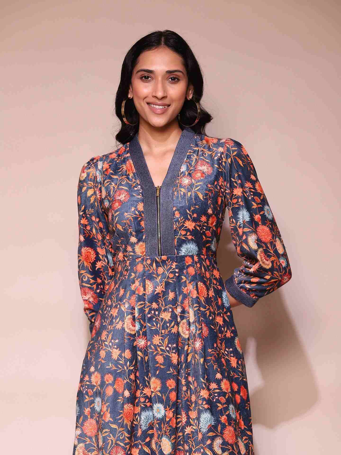 Blue Remi Skater Dress