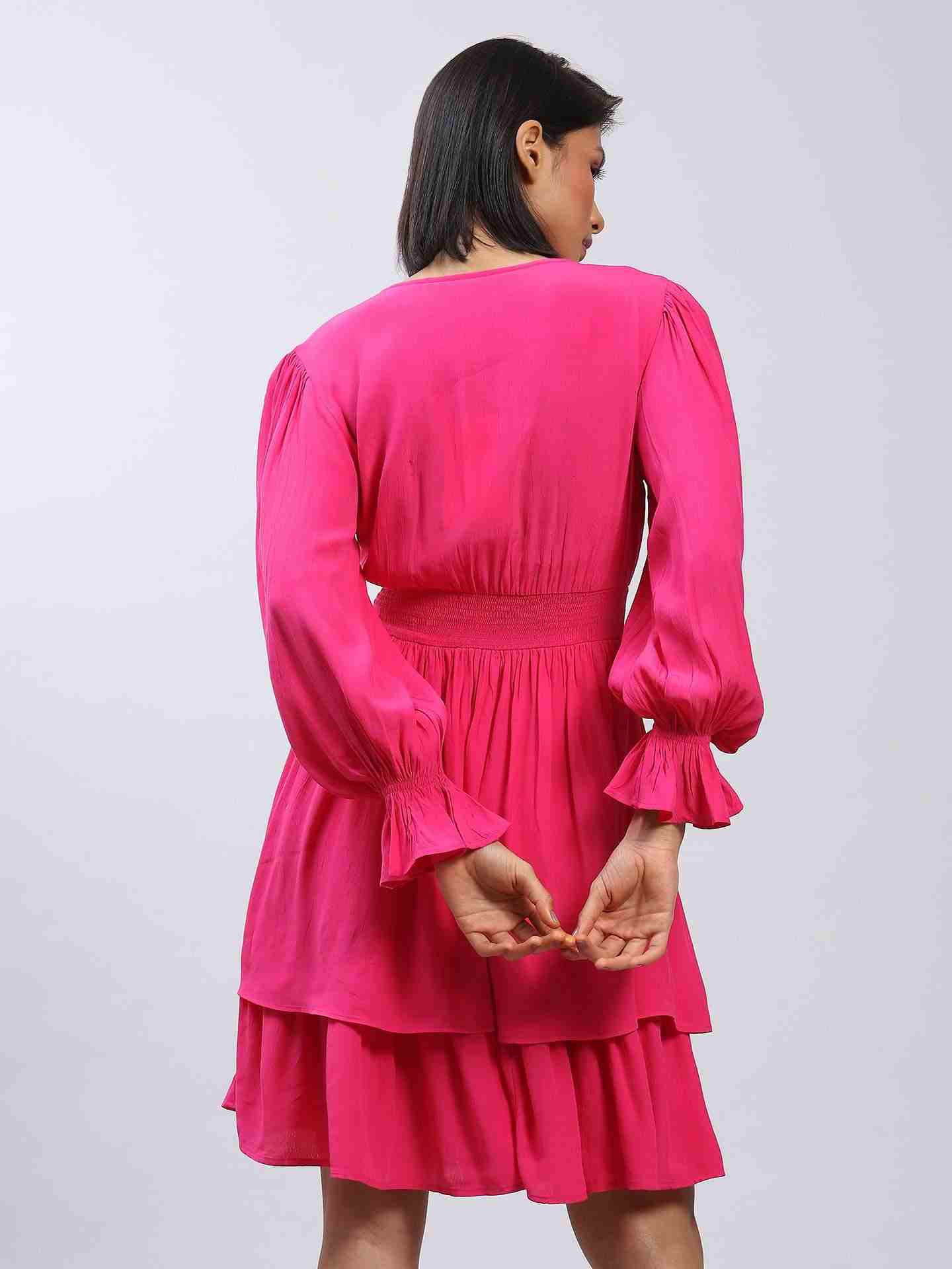 Fuchsia Gaudi Mosaic Skater Dress