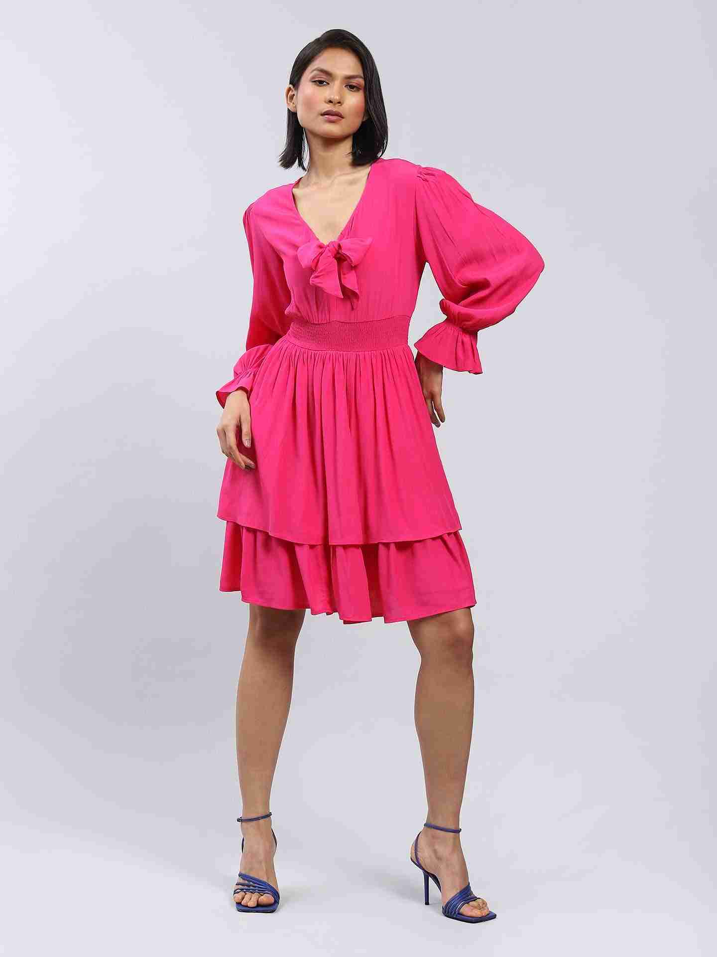 Fuchsia Gaudi Mosaic Skater Dress