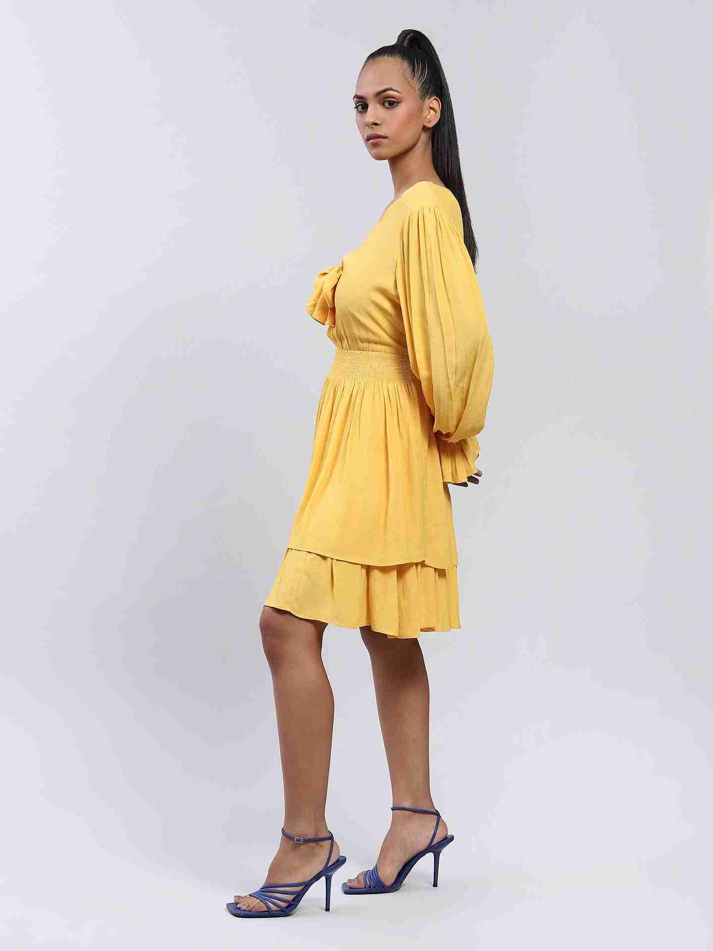 Yellow Gaudi Mosaic Skater Dress