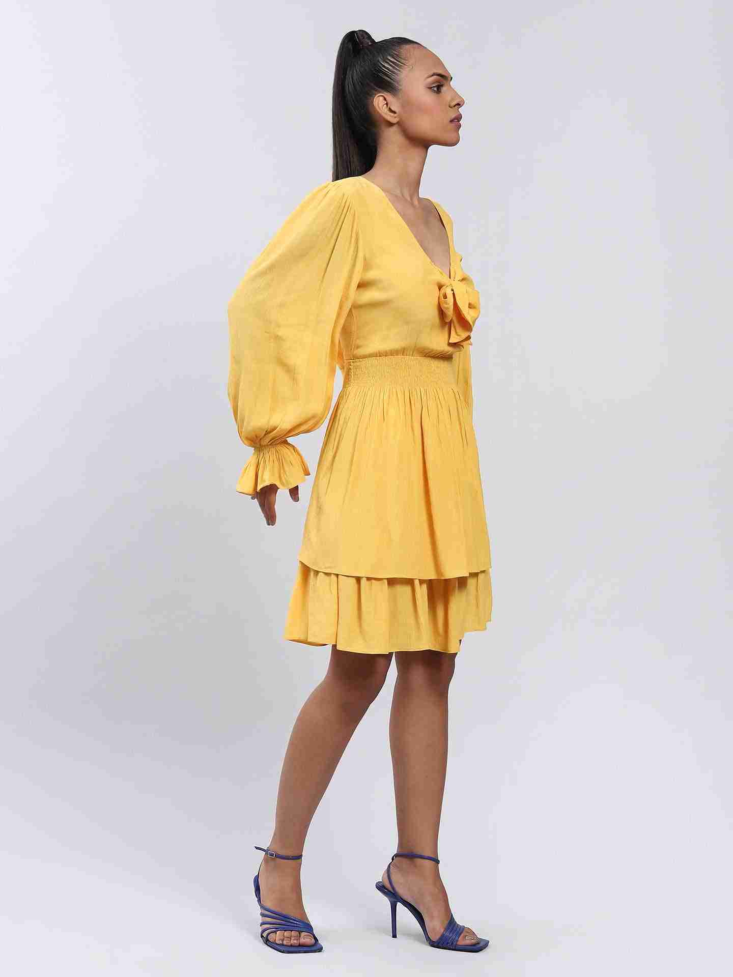 Yellow Gaudi Mosaic Skater Dress