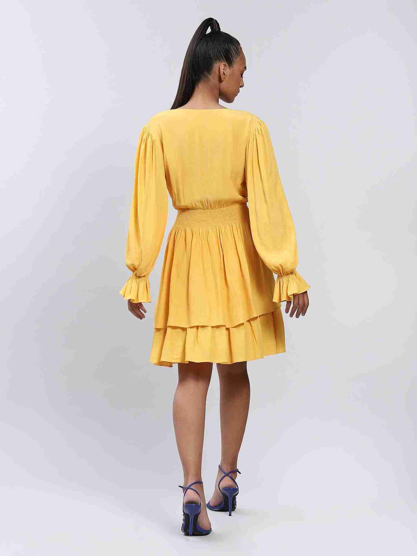 Yellow Gaudi Mosaic Skater Dress