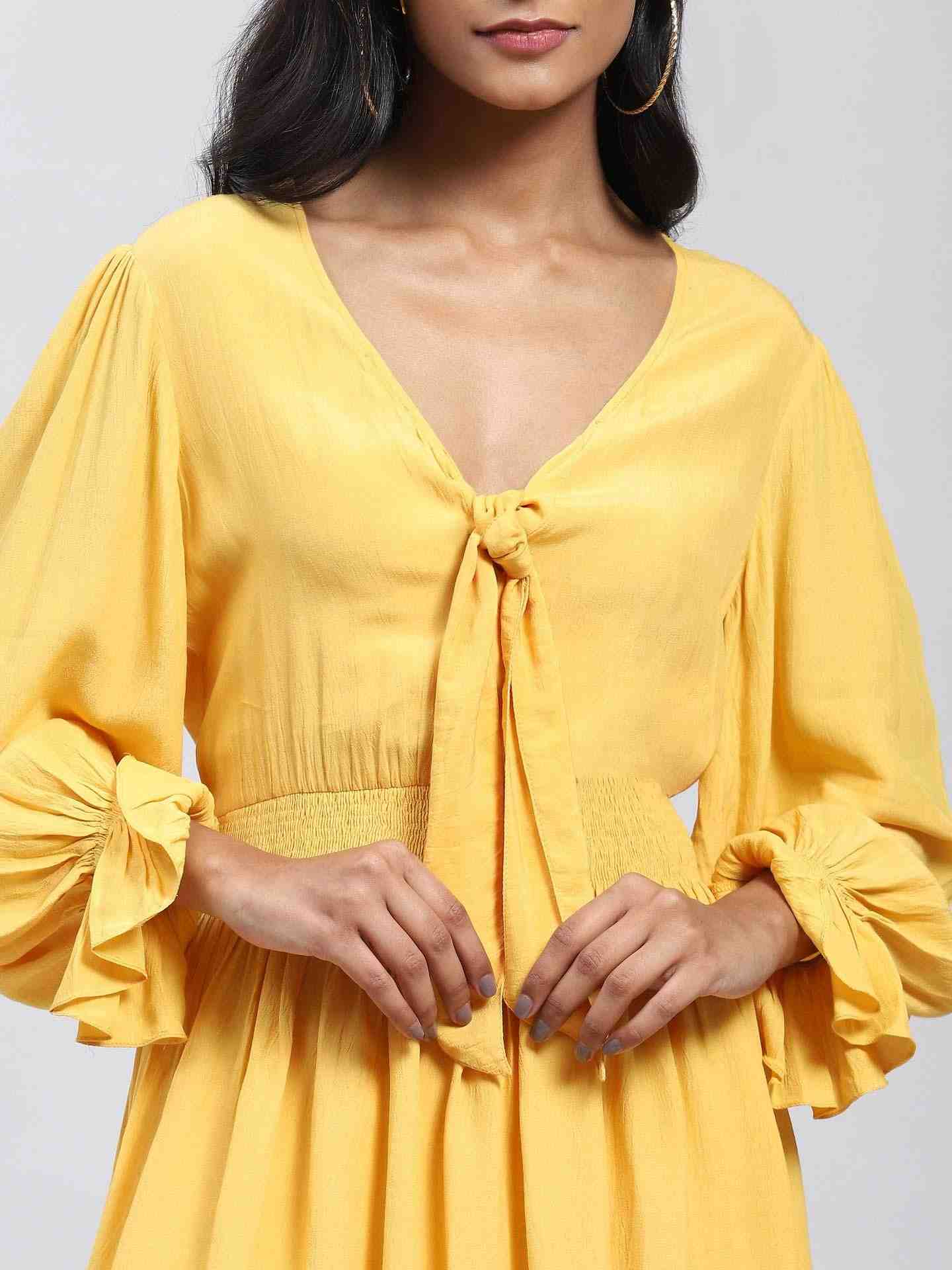 Yellow Gaudi Mosaic Skater Dress