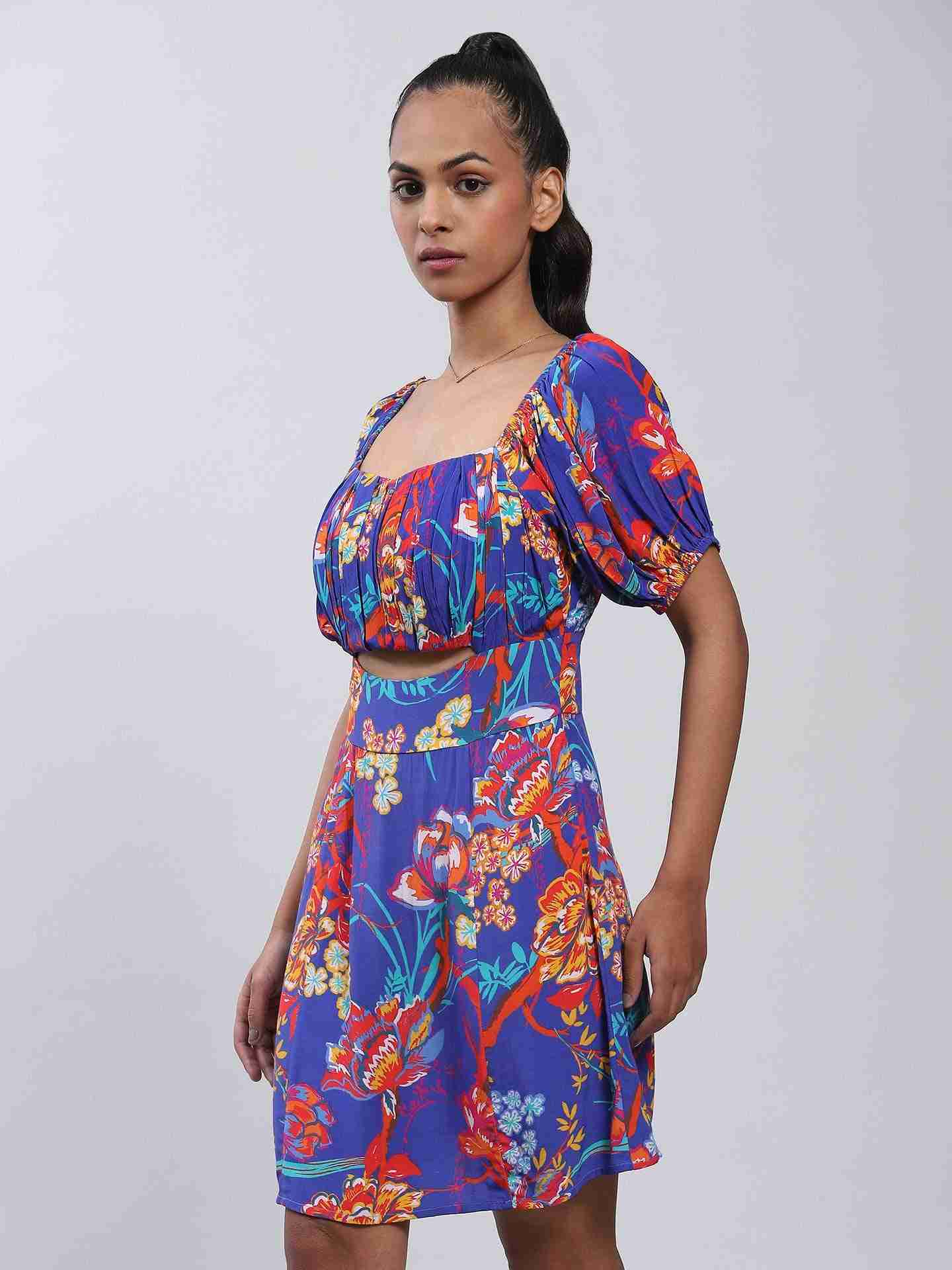 Blue Fashion Flair Skater Dress