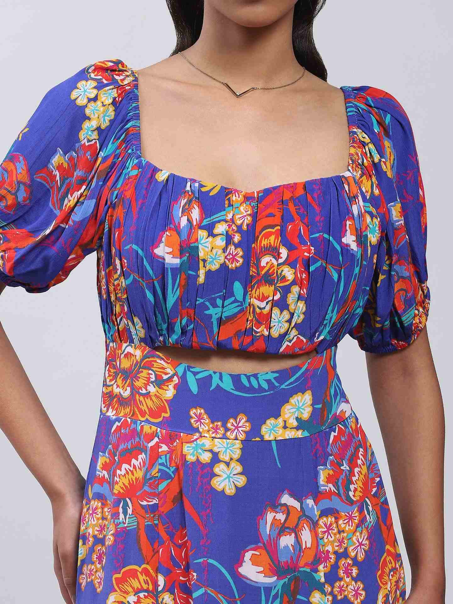 Blue Fashion Flair Skater Dress