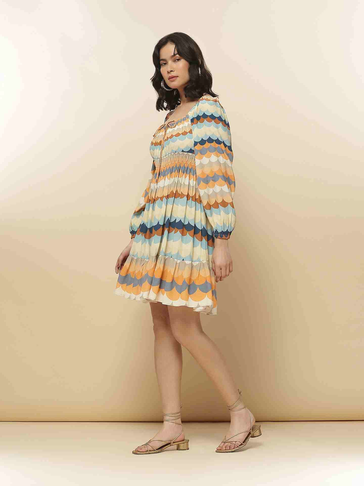 Orange Mariana Skater Dress