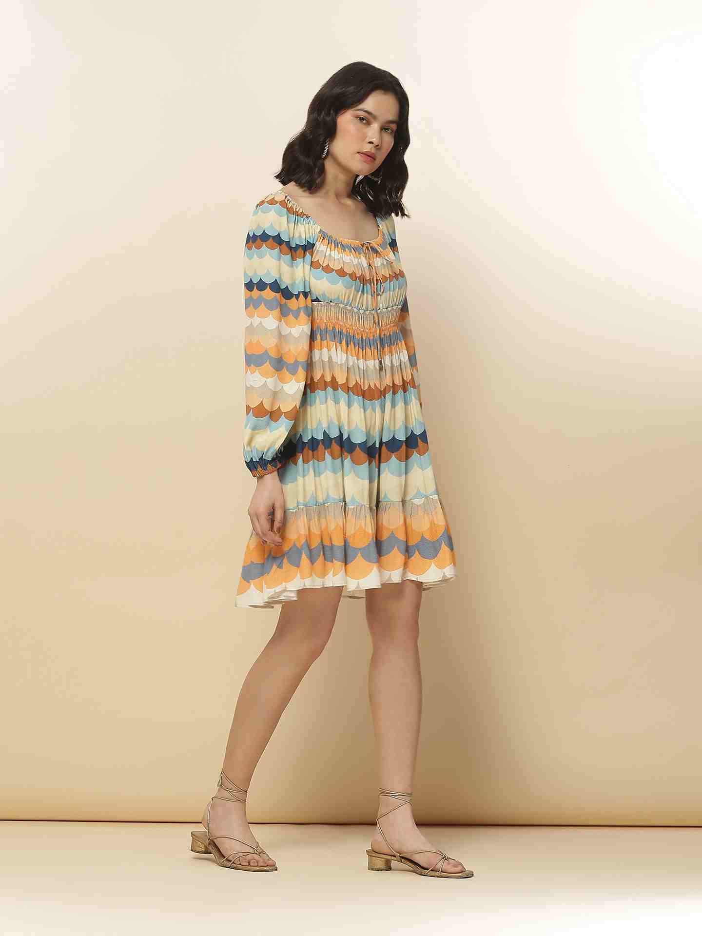Orange Mariana Skater Dress