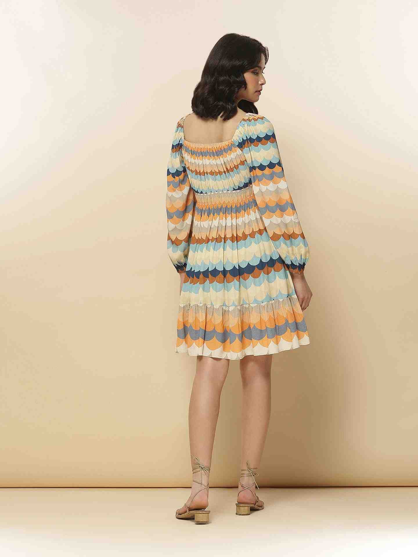Orange Mariana Skater Dress
